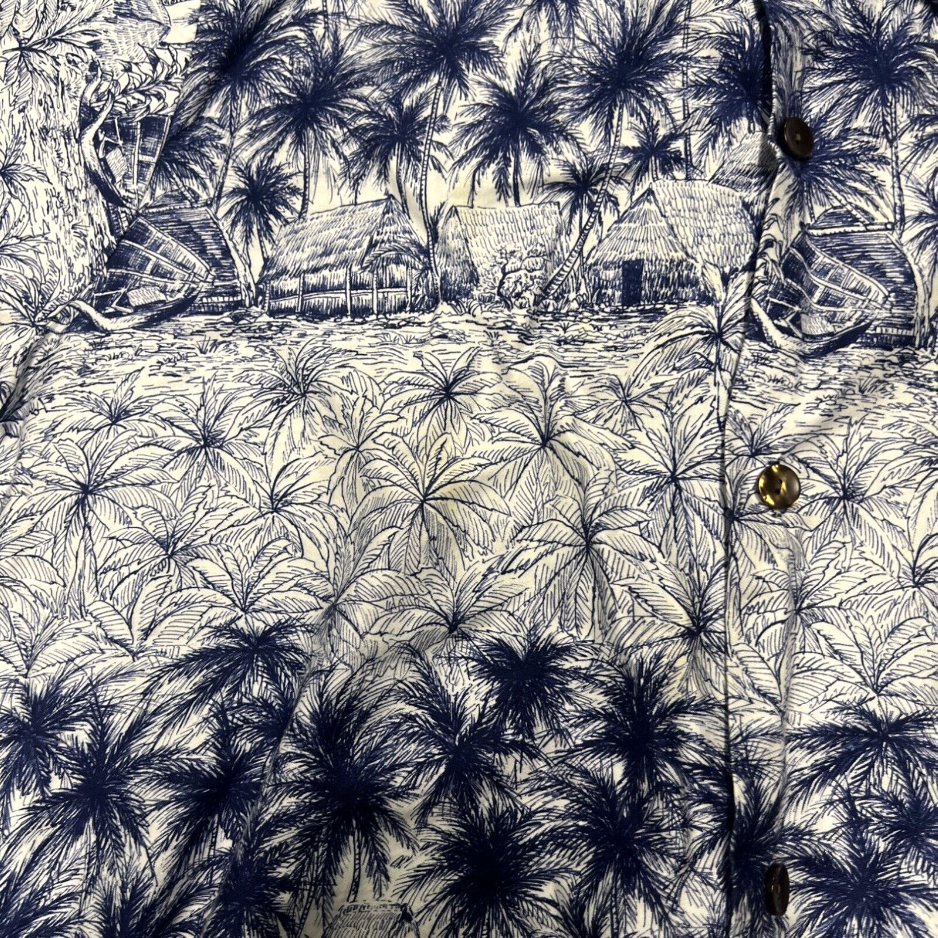 Vintage Vintage Hawaiian Shirt Mens by Andrade Honolulu Sz Large Classic Blue Flowers Size US M / EU 48-50 / 2 - 4 Thumbnail