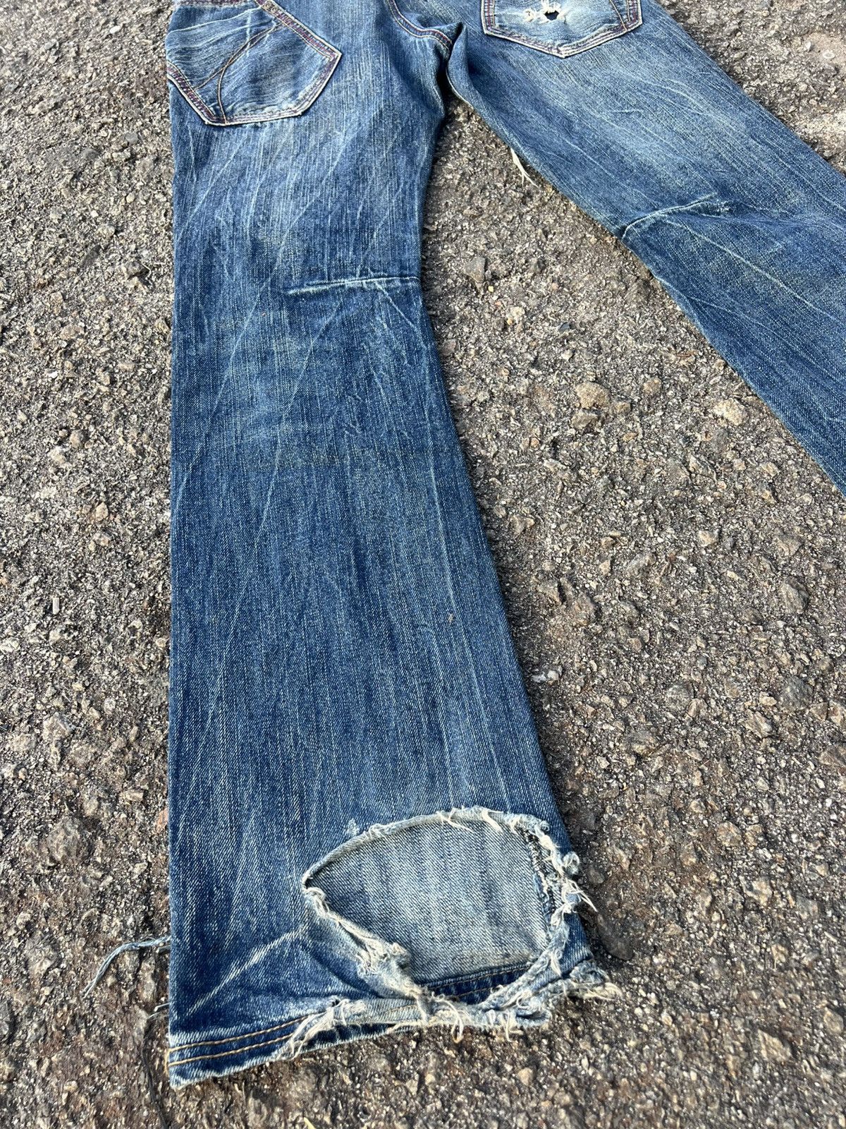 Japanese Brand Unknown Distressed Denim Size US 32 / EU 48 - 9 Thumbnail