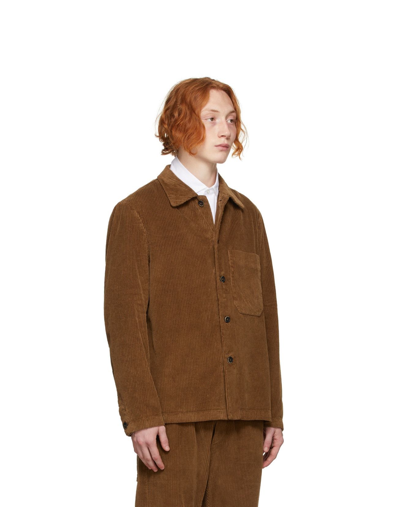 Barena Batipai Overshirt - Brown Corduroy