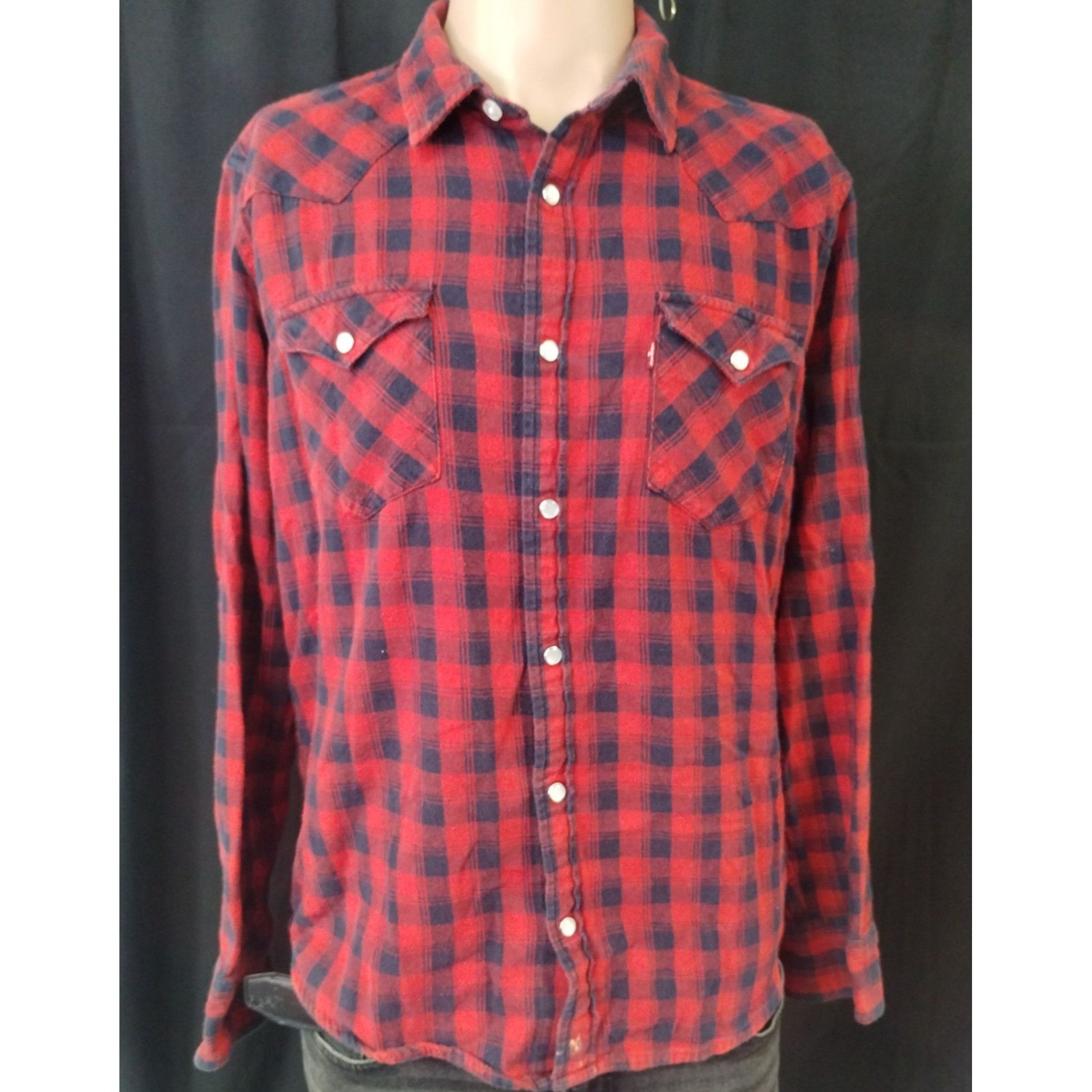 Levi's Levi's Men's Plaid Shirt/Button up/Pearl Snaps SzM SKU 3340 ...