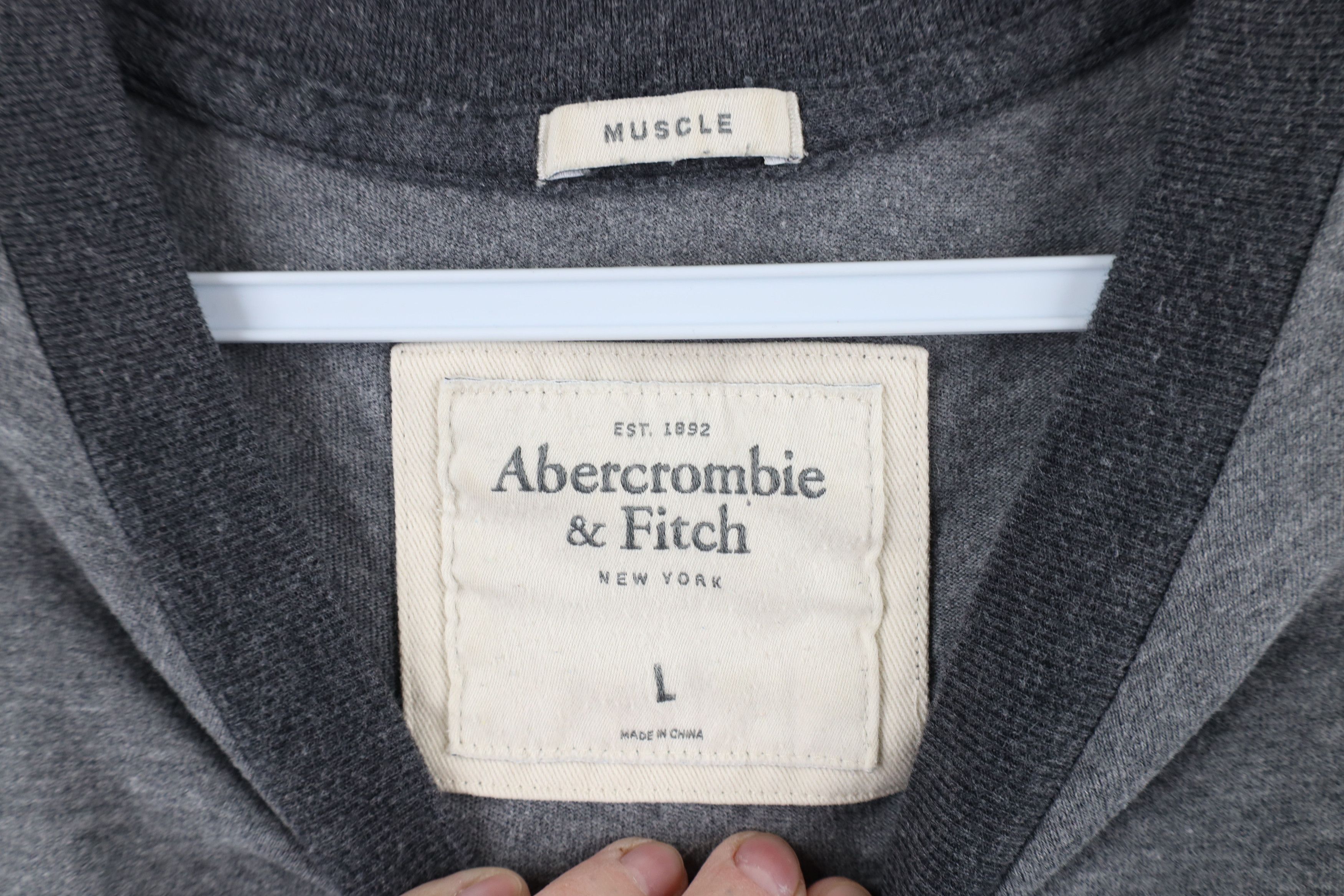 Abercrombie & Fitch × Vintage Vintage Abercrombie & Fitch Knit Long Sleeve T-Shirt Gray Size US L / EU 52-54 / 3 - 7 Thumbnail