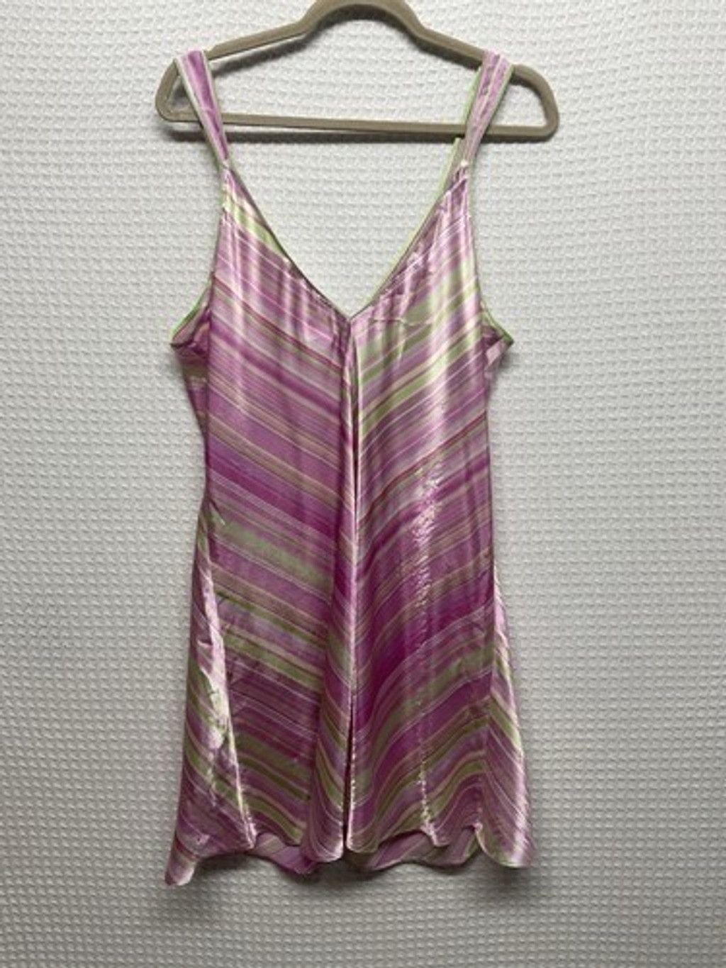 Oscar De La Renta VTG Oscar DeLa Renta Striped Slip Chemise Nightie Women 2XL Size ONE SIZE - 1 Thumbnail