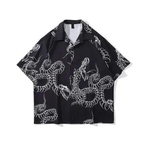 VIBE Shirt made of thin material with the image of a dark dragon Size US XL / EU 56 / 4 - 1 Thumbnail