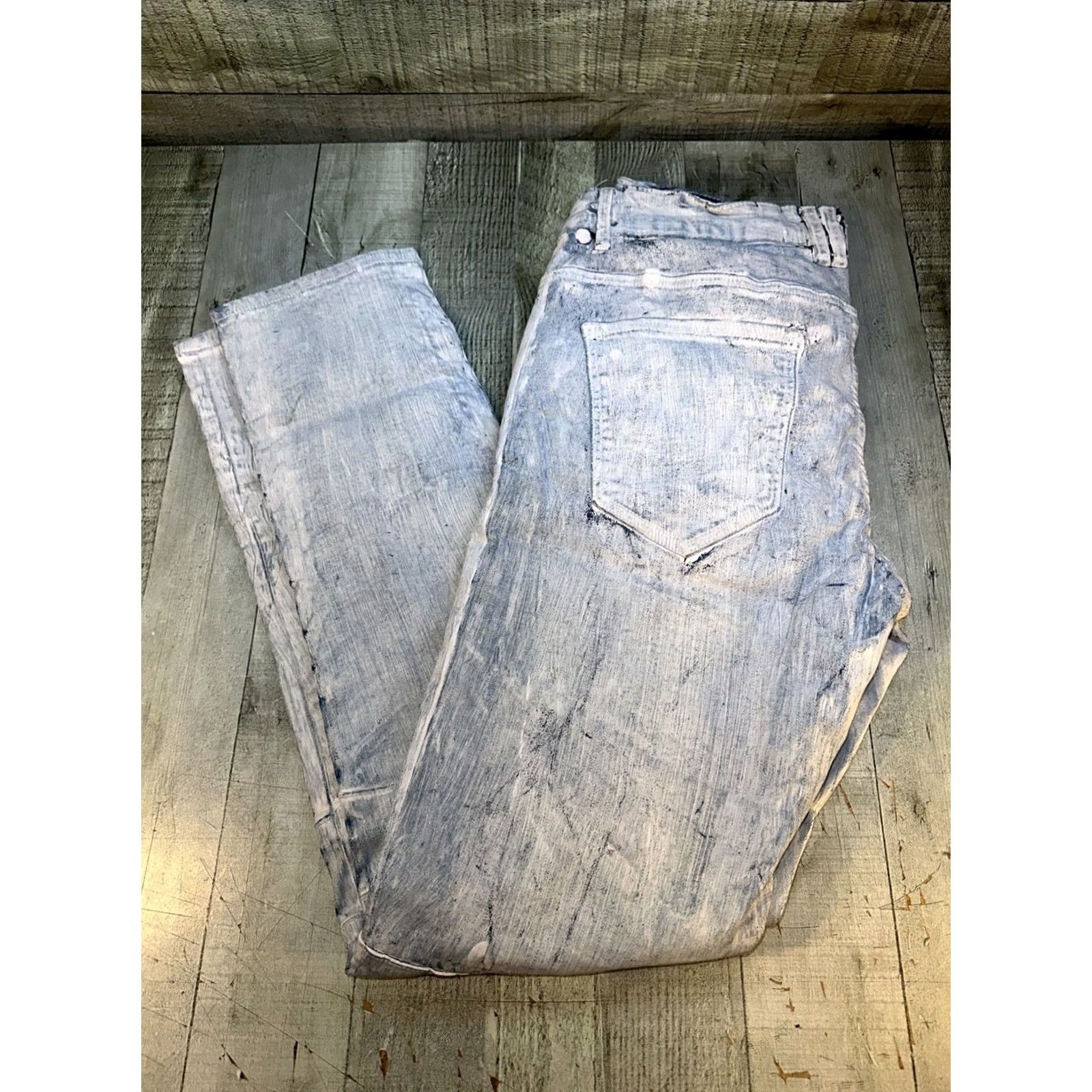 Denime Crysp Denim Jeans Crysp Denim Custom Painted White Size 32 x 30 Men Blue Straight Jeans 32 Regular Mens Size US 32 / EU 48 - 3 Thumbnail