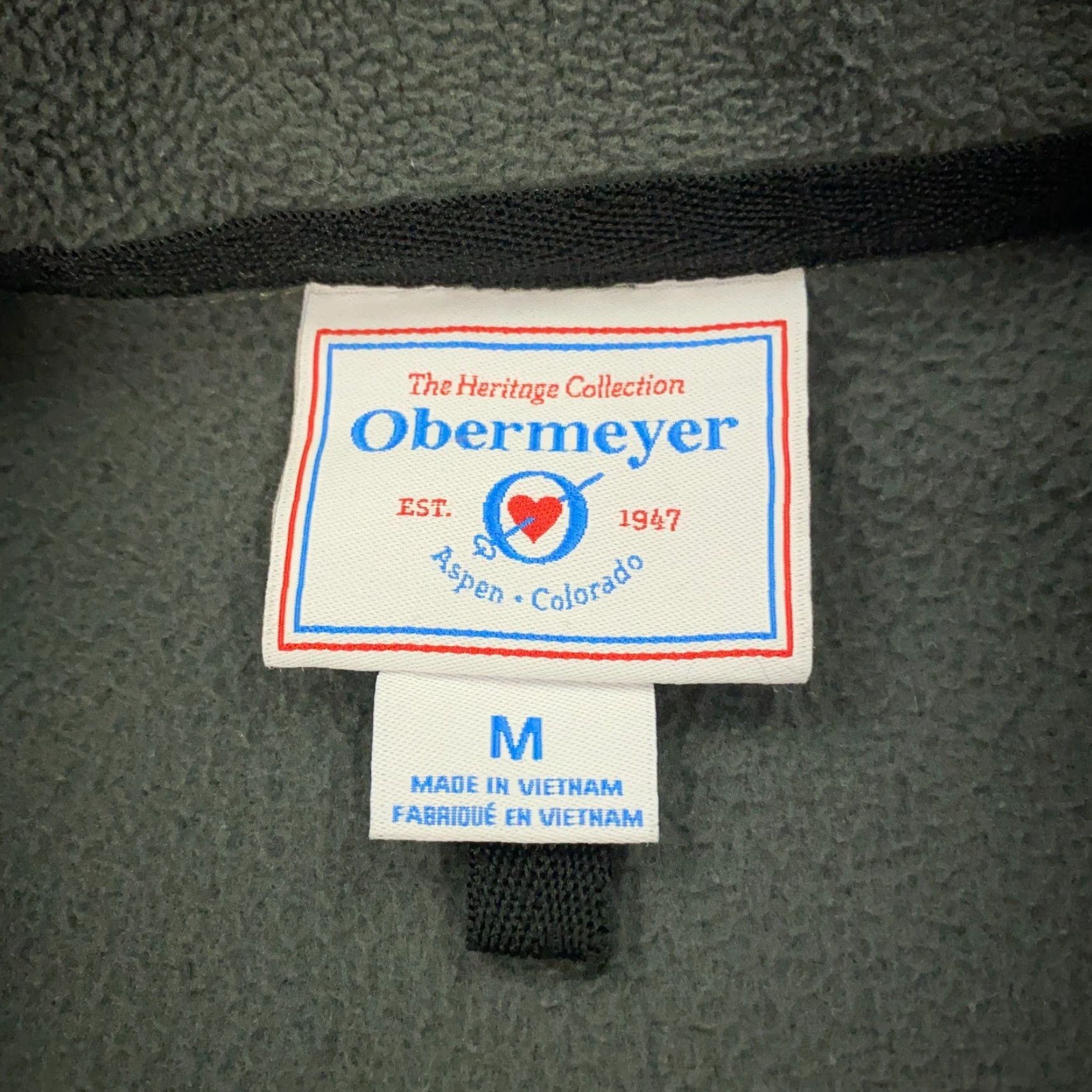Obermeyer VINTAGE Obermeyer Boulder Fleece Pullover Mens Medium 1/4 Snap Sweatshirt Elbow Patches Gray Polyester Mock Neck Sweatshirt Outdoor Fall Spring Mens Size US M / EU 48-50 / 2 - 6 Thumbnail