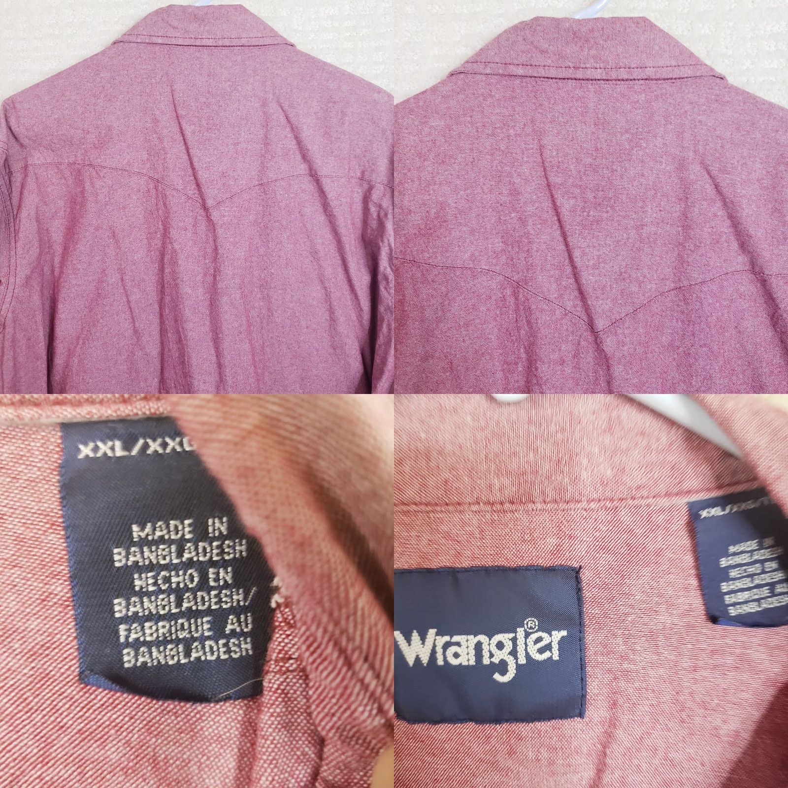 Wrangler Wrangler Western Pearl Snap Shirt Men's XXL 2XL Red Button Up Collared Long Sleeve Casual Workwear Size US XXL / EU 58 / 5 - 9 Thumbnail