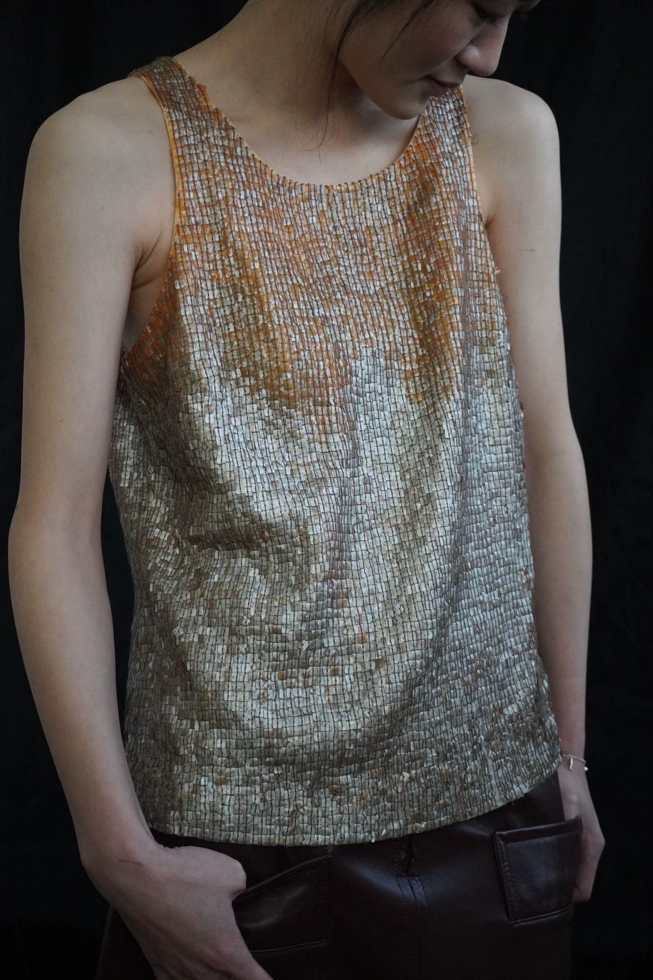 Loewe LOEWE 80s Hand-Sewn Sequins Silk Gradient Vest M Size M / US 6-8 / IT 42-44 - 1 Thumbnail