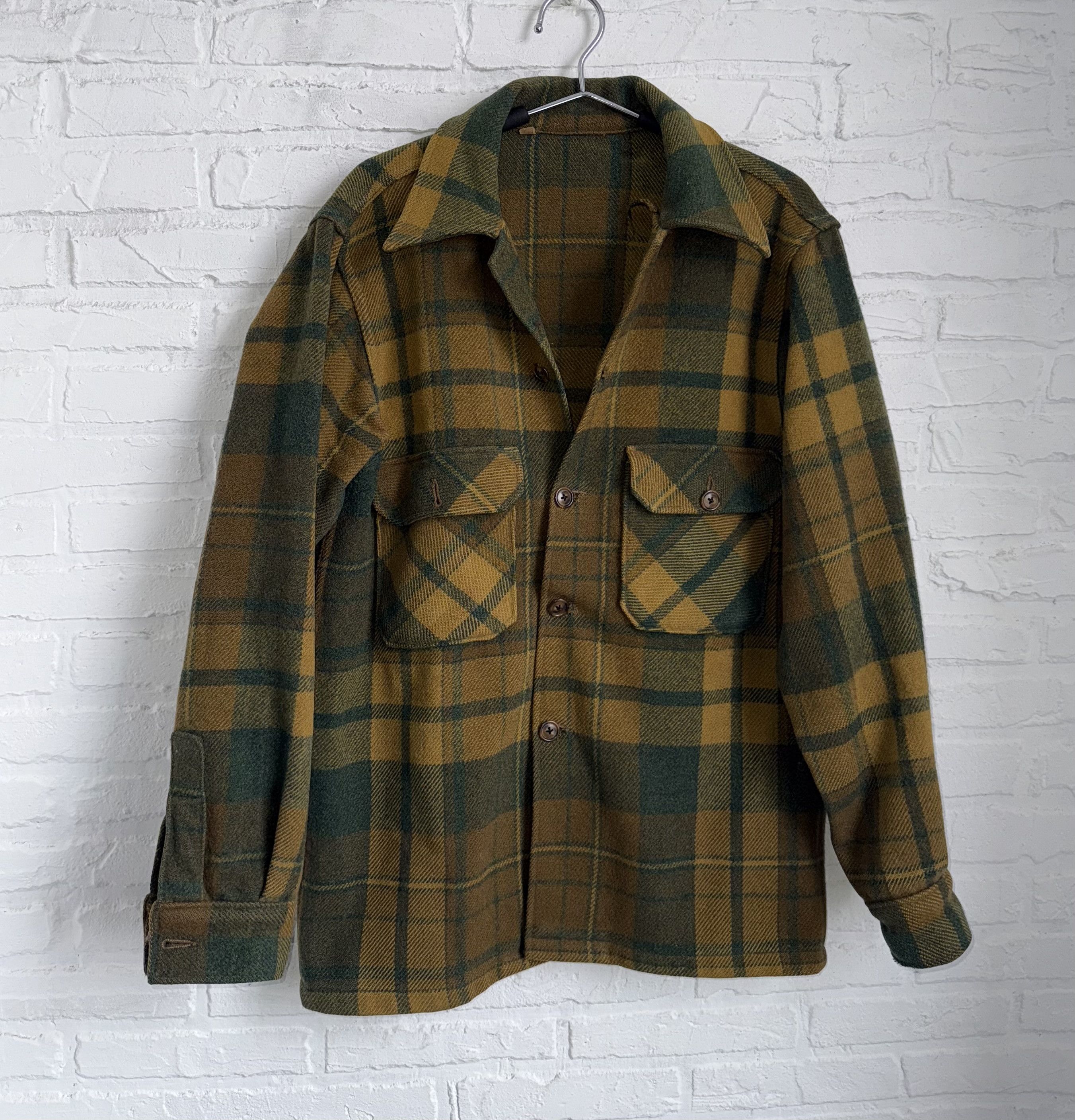 Woolrich Woolen Mills Vintage 1950s WOOLRICH Wool hunting Plaid over Shirt Jacket Size US M / EU 48-50 / 2 - 1 Thumbnail