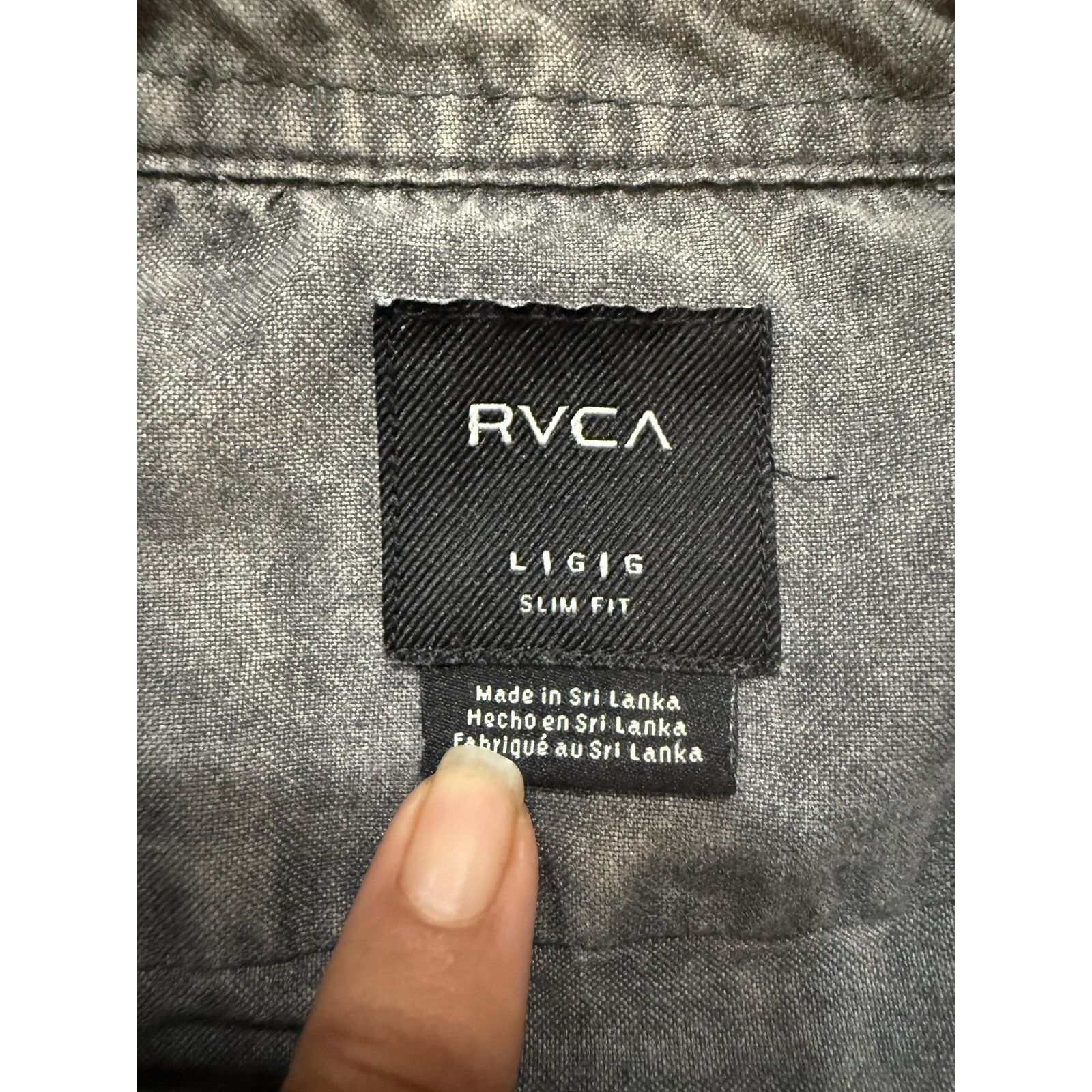 RVCA RVCA Shirt Mens LG Gray Button Up Tejas Meat Supply Size US L / EU 52-54 / 3 - 3 Thumbnail