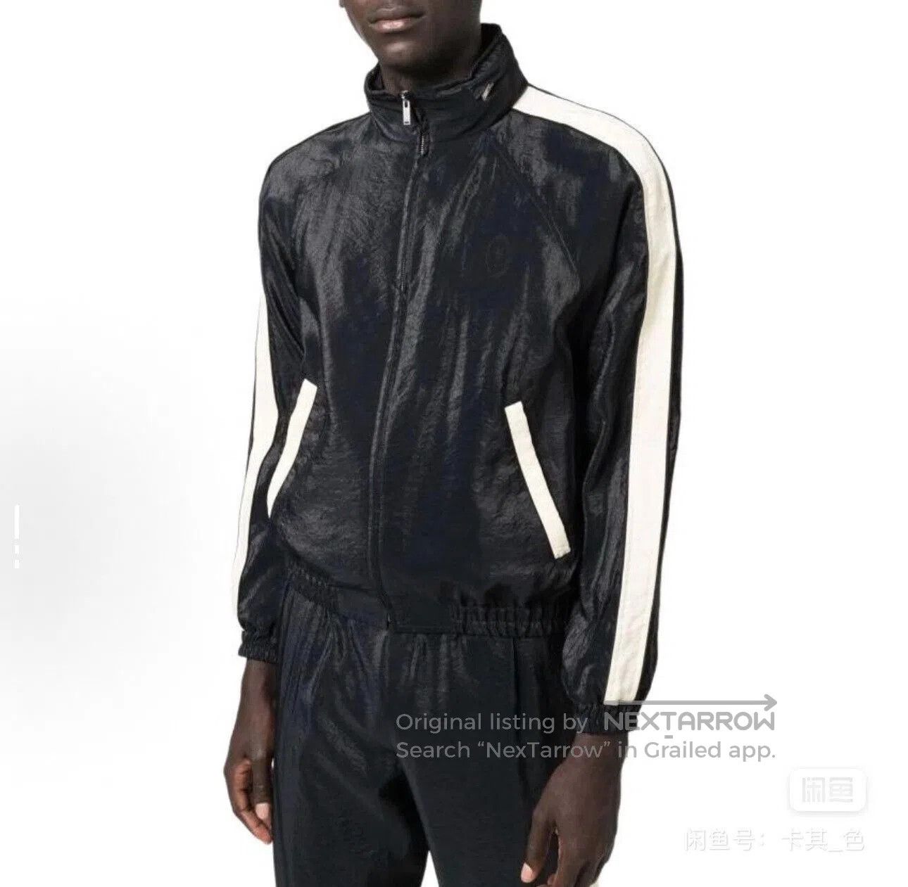 Saint Laurent Paris Saint Laurent SLP Black White Wrinkled Jacket. Size US M / EU 48-50 / 2 - 3 Thumbnail