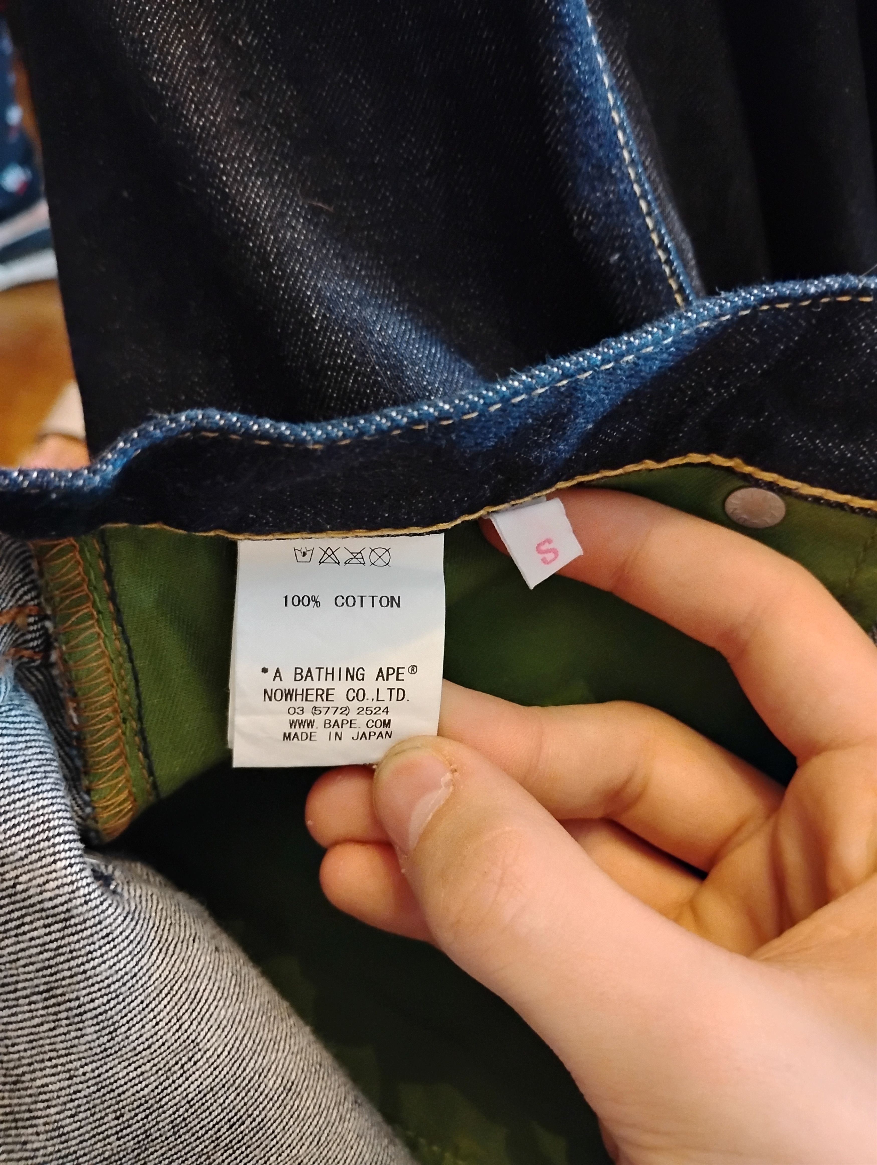 Bape Bape shark face "WGM" indigo denim Size US 31 - 6 Thumbnail