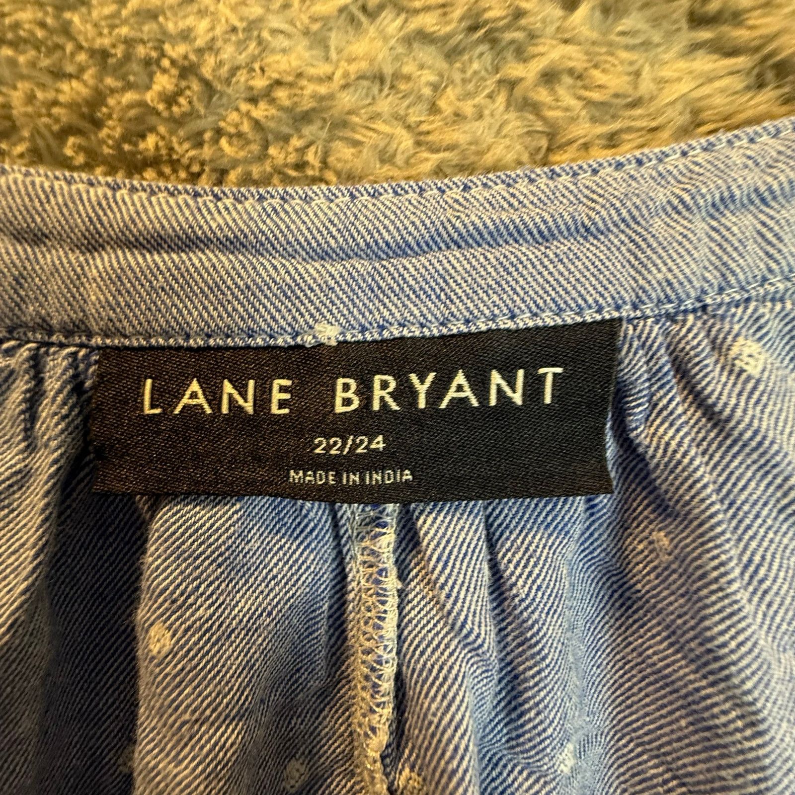 Other Lane Bryant Chambray Top Blouse Shirt Blue Popover 22 24 Size 3XL / US 20-22 - 5 Thumbnail