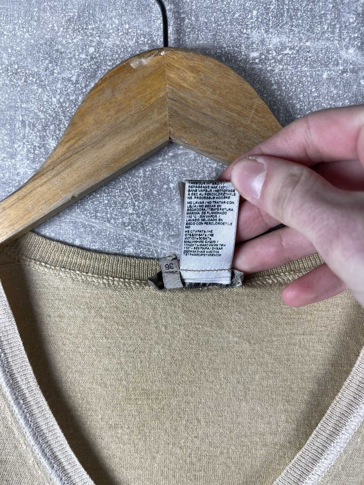 Bottega Veneta Bottega Veneta V Neck Knit Sweater Early 2000s Beige Size L / US 10 / IT 46 - 10 Thumbnail