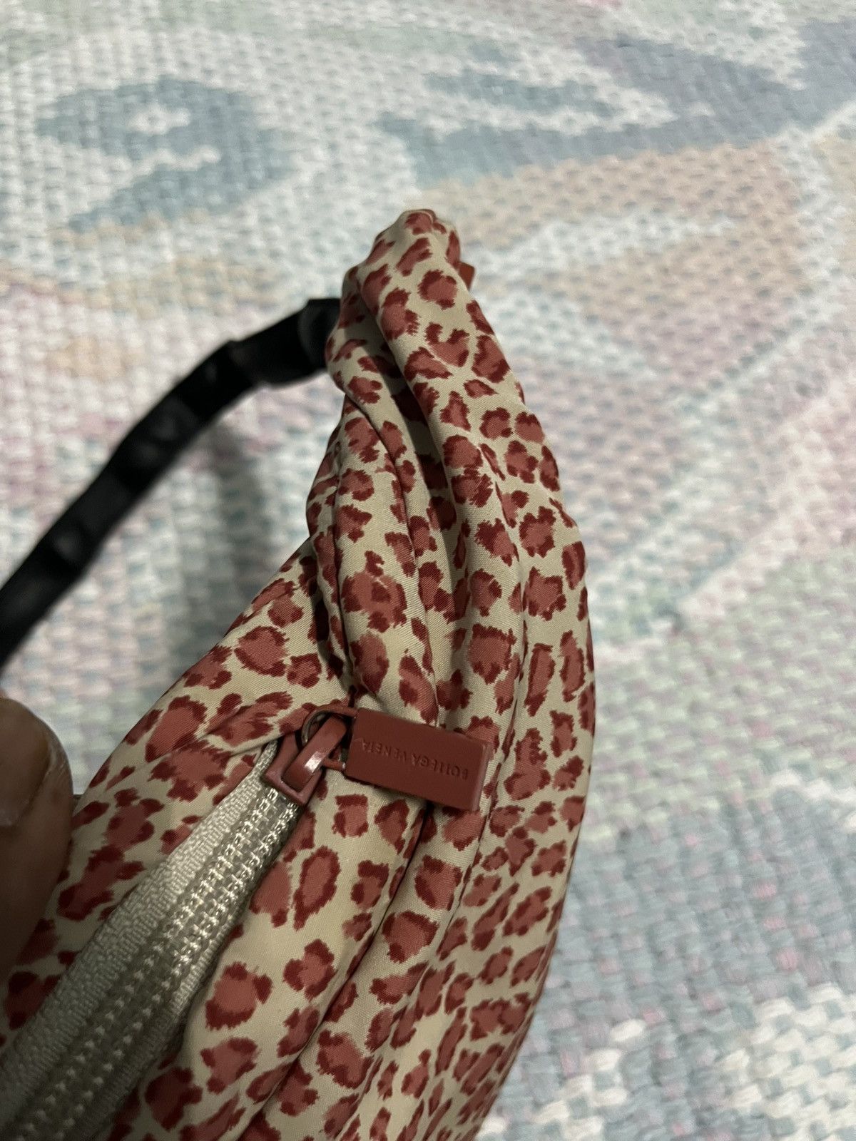 Bottega Veneta Bottega Veneta Braune Nylon-Hobo-Tasche mit Leopardenmuster Size ONE SIZE - 4 Thumbnail