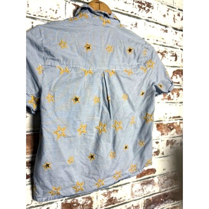 Madewell Madewell Star Embroidered Striped Cotton Button Down Blouse Size S / US 4 / IT 40 - 11 Thumbnail