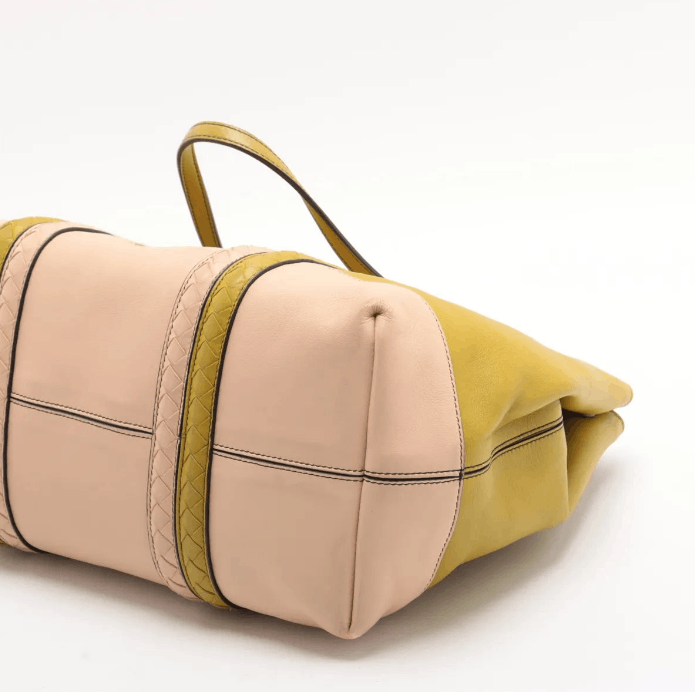 Bottega Veneta Intrecciato Corso Leather Tote Bag Green x Pink Size ONE SIZE - 3 Thumbnail