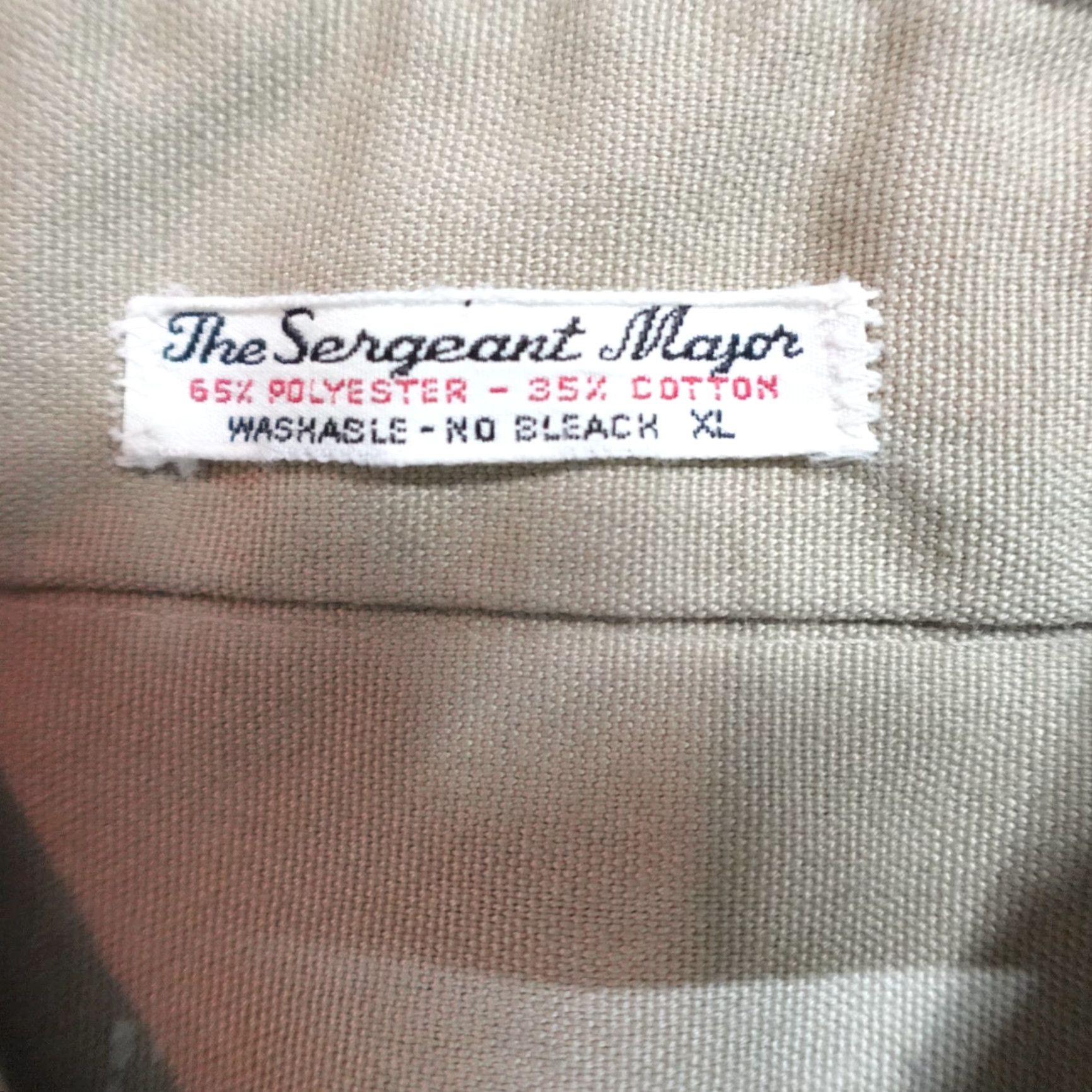 Vintage VINTAGE Sergeant Major Shirt Large Beige USMC WW2 Button-Up Collared Long Sleeve Mens L Size US L / EU 52-54 / 3 - 3 Thumbnail