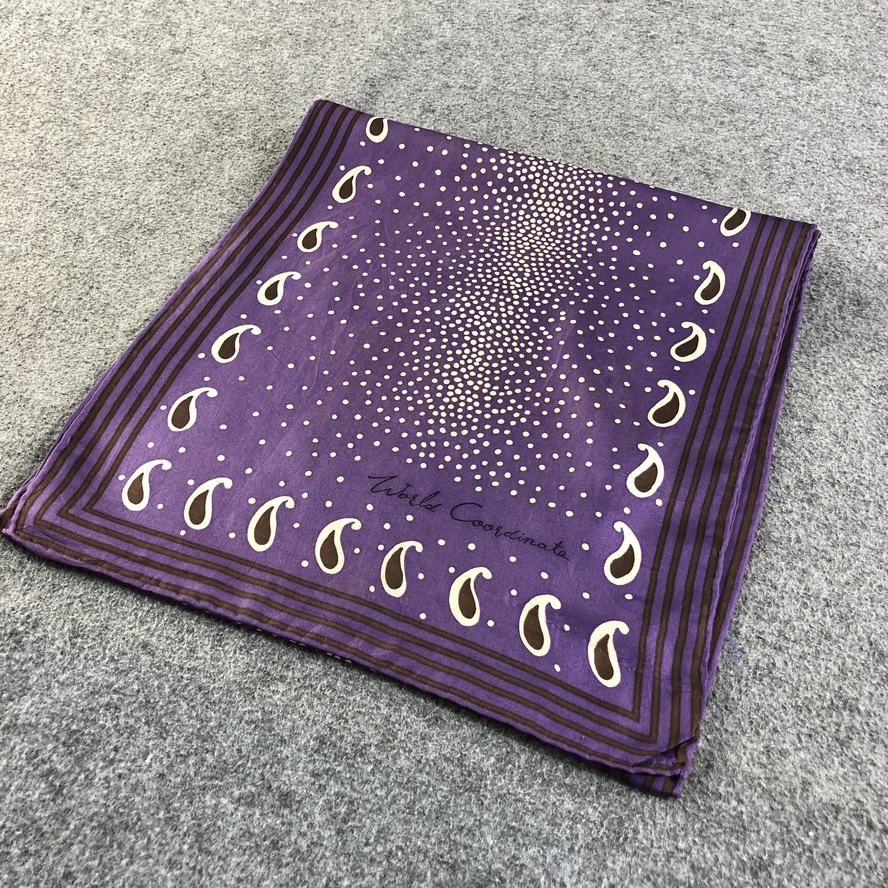 Vintage World Coordinate Luxury Silk Stole Silk Scarf M545 Size ONE SIZE - 2 Thumbnail
