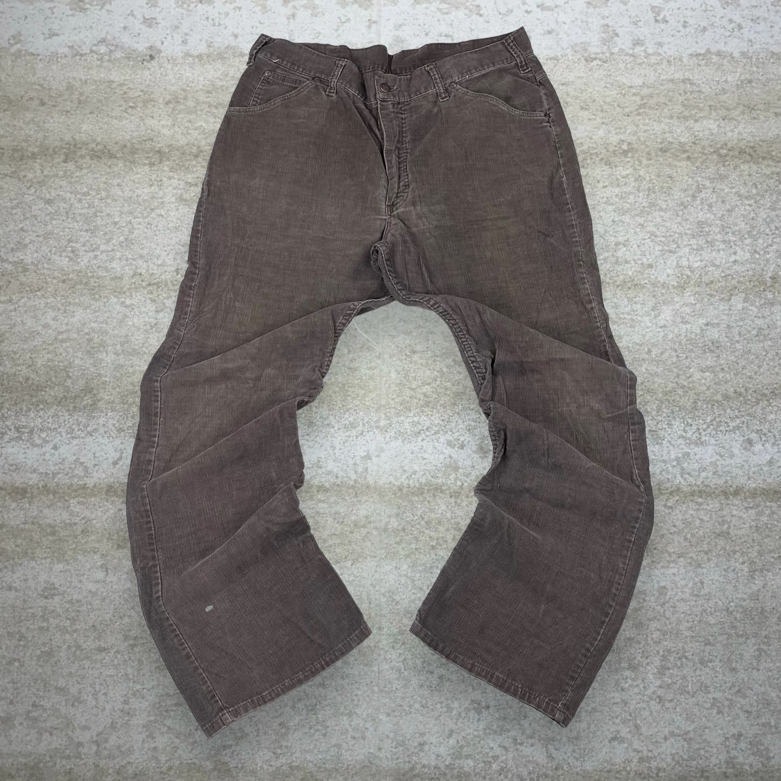 Vintage Vintage 90s Corduroy Pants 38x32 Straight Chocolate Brown Size US 38 / EU 54 - 2 Thumbnail
