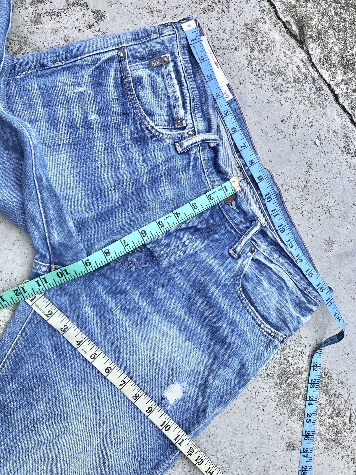 Abercrombie & Fitch FLARED A&F WASHED BLUE DENIM Size US 34 / EU 50 - 10 Thumbnail