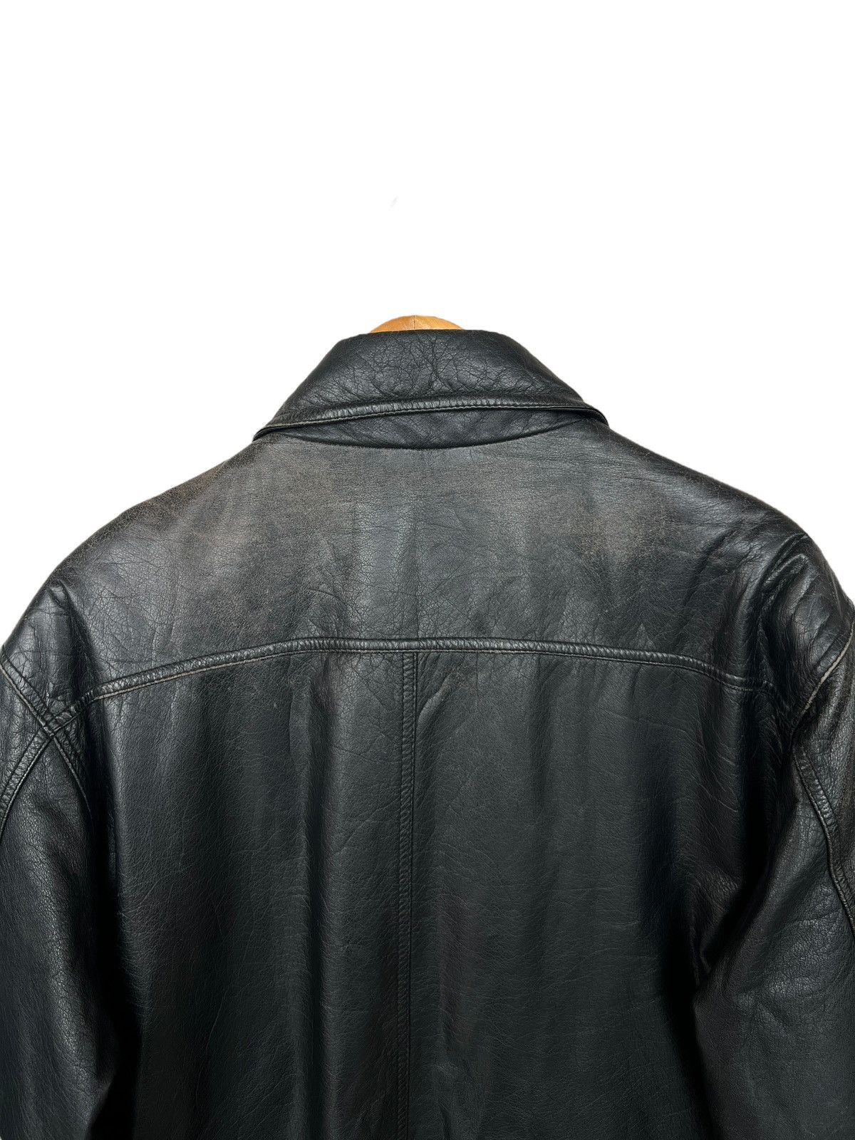 Vintage Seahop Company Black Long Coat Leather Jacket Size US L / EU 52-54 / 3 - 5 Thumbnail