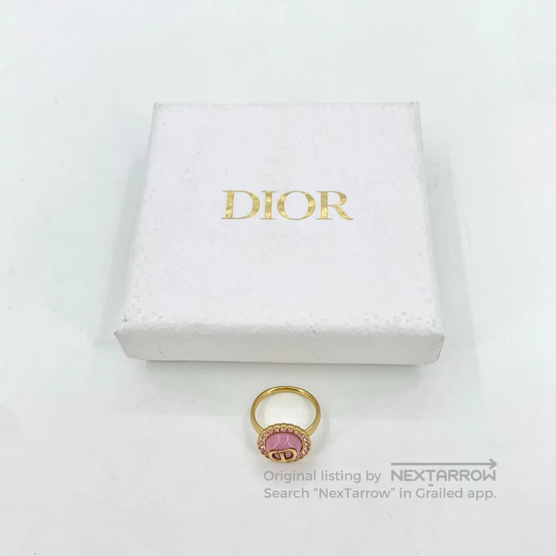 Dior Dior Pink Logo Diamond Ring. Size ONE SIZE - 7 Thumbnail