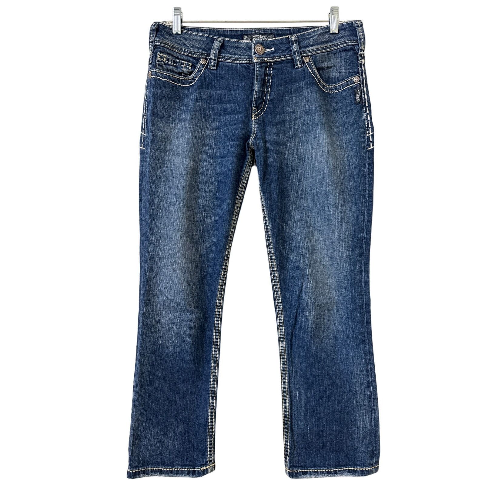 Silver Jeans Co. Silver jeans Co. Suki Capri Jeans W 31 Embroidered Pockets Size 31" - 1 Thumbnail