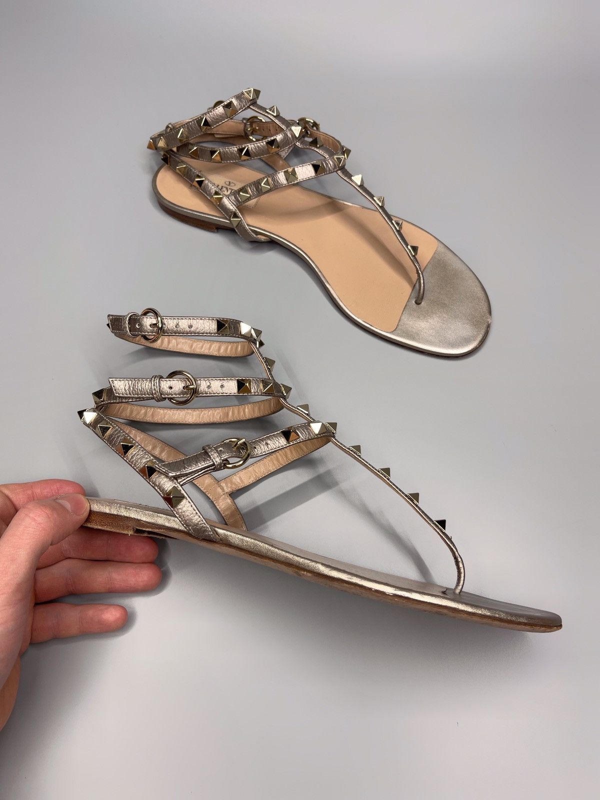 Valentino Valentino Garavani Rockstud Rubber Sandal Made in Italy Size US 10.5 / IT 40.5 - 1 Thumbnail
