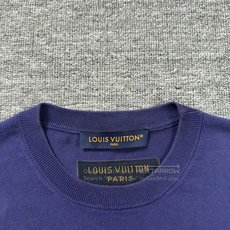 Louis Vuitton Louis Vuitton Sapphire Blue Grass Slogan Short Sleeve Size US M / EU 48-50 / 2 - 2 Thumbnail