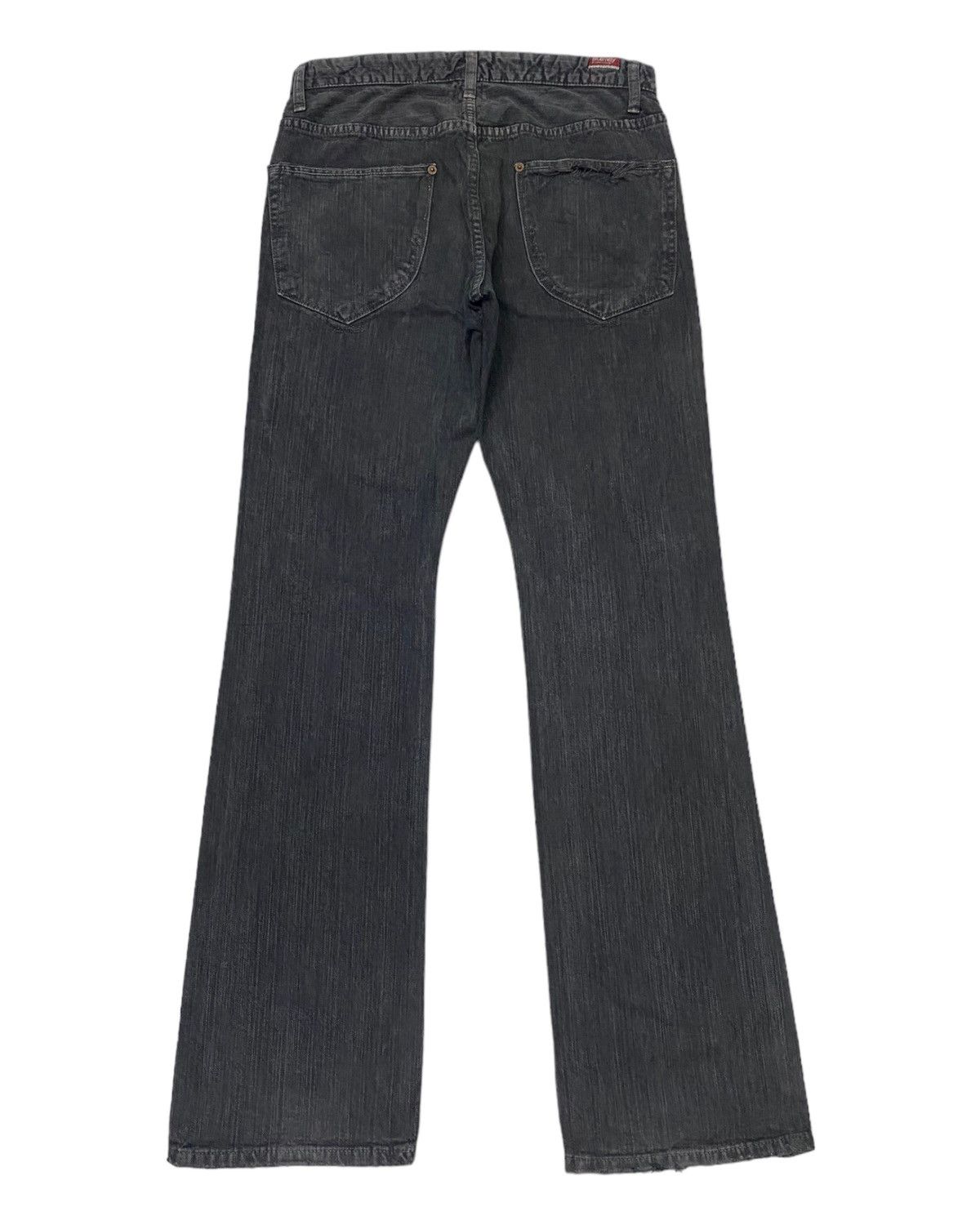 If Six Was Nine Flare Jeans Blue Way Mud Wash Distressed Bootcut Jeans Size US 31 - 2 Thumbnail