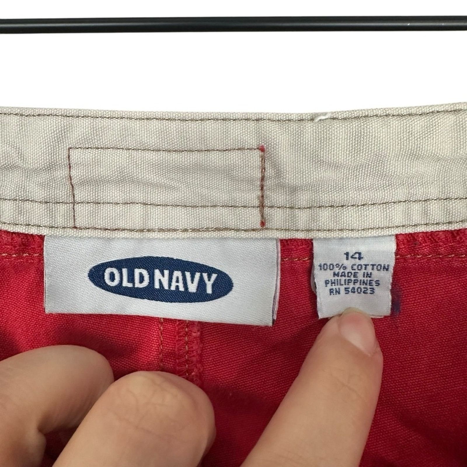 Old Navy Y2K Old Navy Vibrant Red Swimwear Shorts 100% cotton Size 14 Size 36" / US 14 / IT 50 - 4 Thumbnail