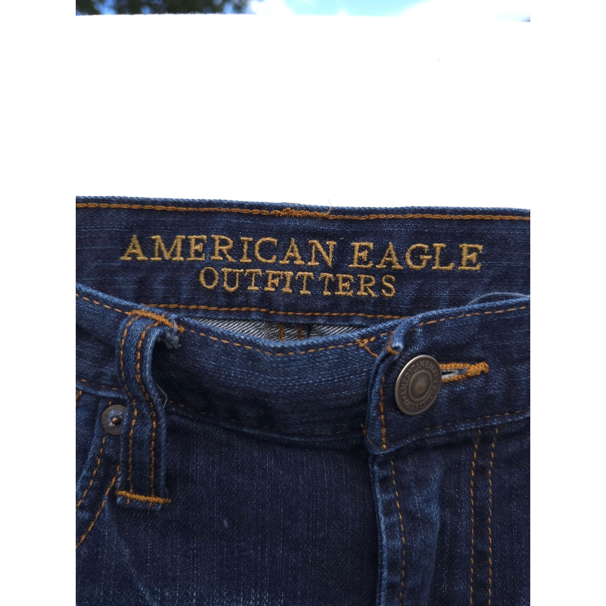 American Eagle Outfitters American Eagle Outfitters Slim Fit Mens Jeans 31/30 Dark Was Size US 31 - 3 Thumbnail