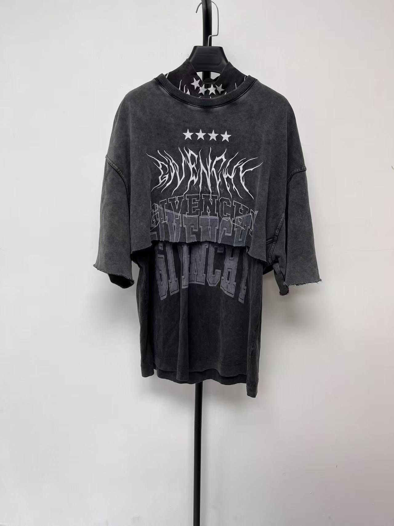 Givenchy GIVENCHY Logo Embroidered Layered Hooded T-shirt Size US M / EU 48-50 / 2 - 1 Thumbnail