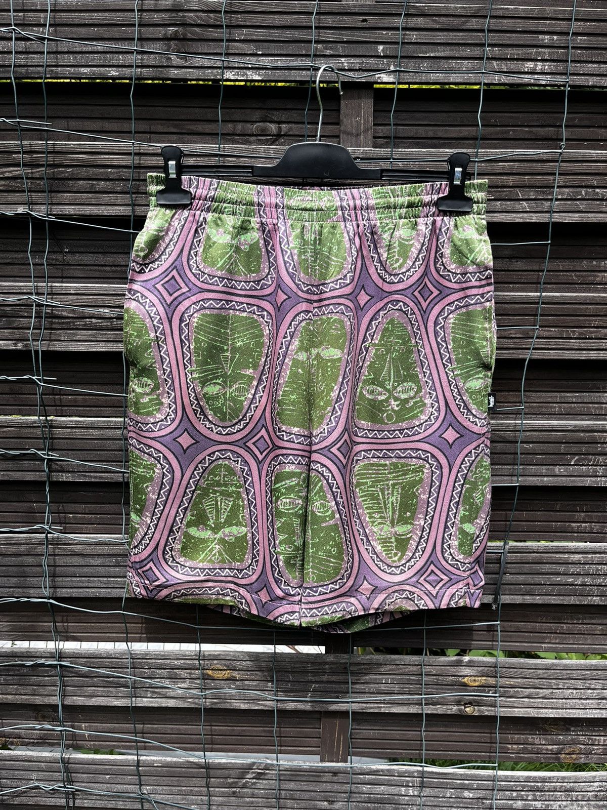 Other 🔴 STUSSY MASK PRINT STREETWEAR Y2K RARE HYPE SHORTS Size US 30 / EU 46 - 6 Thumbnail