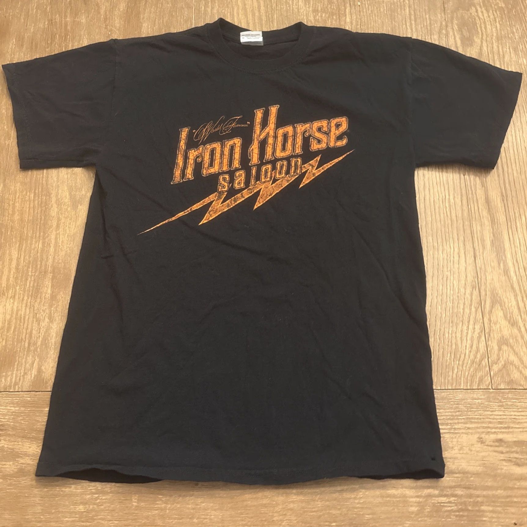 Gildan Iron Horse Saloon Daytona Bike Week T-Shirt Orange M Motorcycle Gildan Men Regular Size M Shirt Mens Size US M / EU 48-50 / 2 - 2 Thumbnail