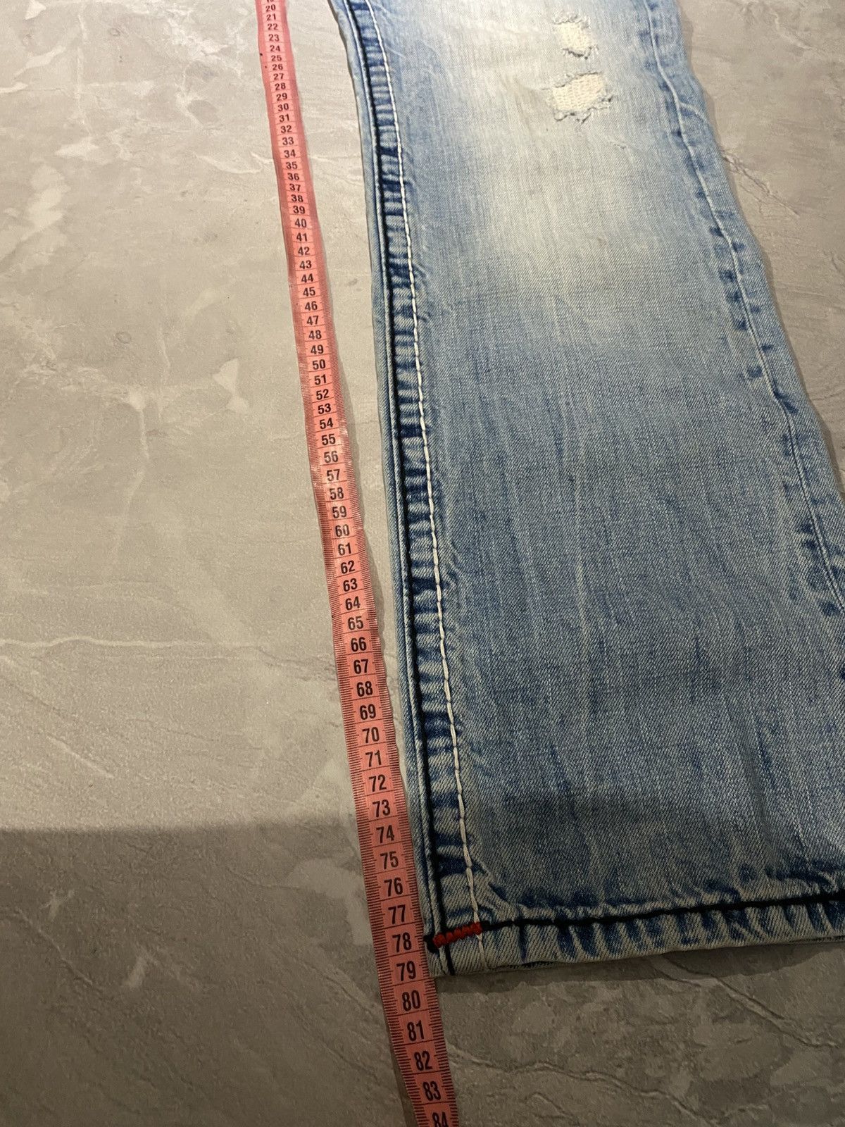 Japanese Brand Rare Distressed Washed Slim Jean / Number Nine Style / Y2K Size US 32 / EU 48 - 15 Thumbnail