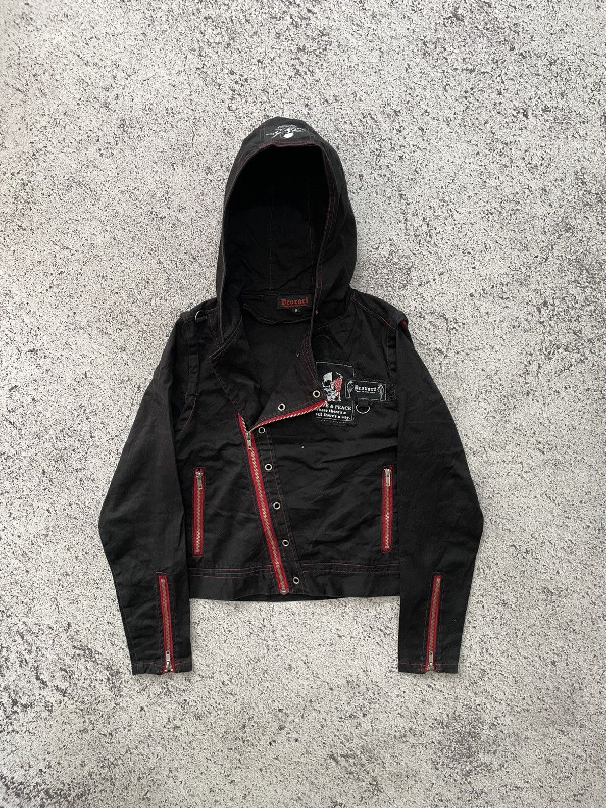Japanese Brand 🇯🇵 Mad Punk AnarchyTwo Way Vest Hoodie Jacket Deorart Size US M / EU 48-50 / 2 - 4 Thumbnail