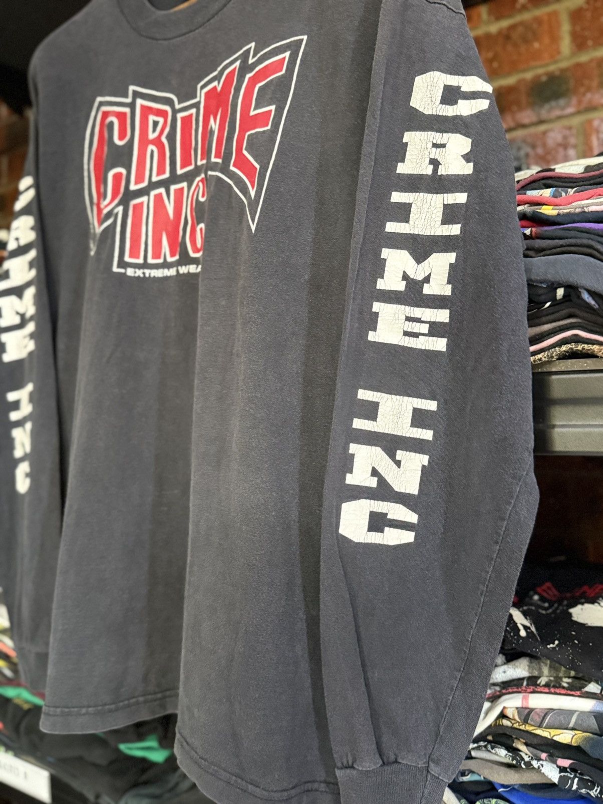 Girl Skateboards Rare Vintage 90s CRIME ING Extreme Wear Skateboard Grunge T Size US XL / EU 56 / 4 - 8 Thumbnail