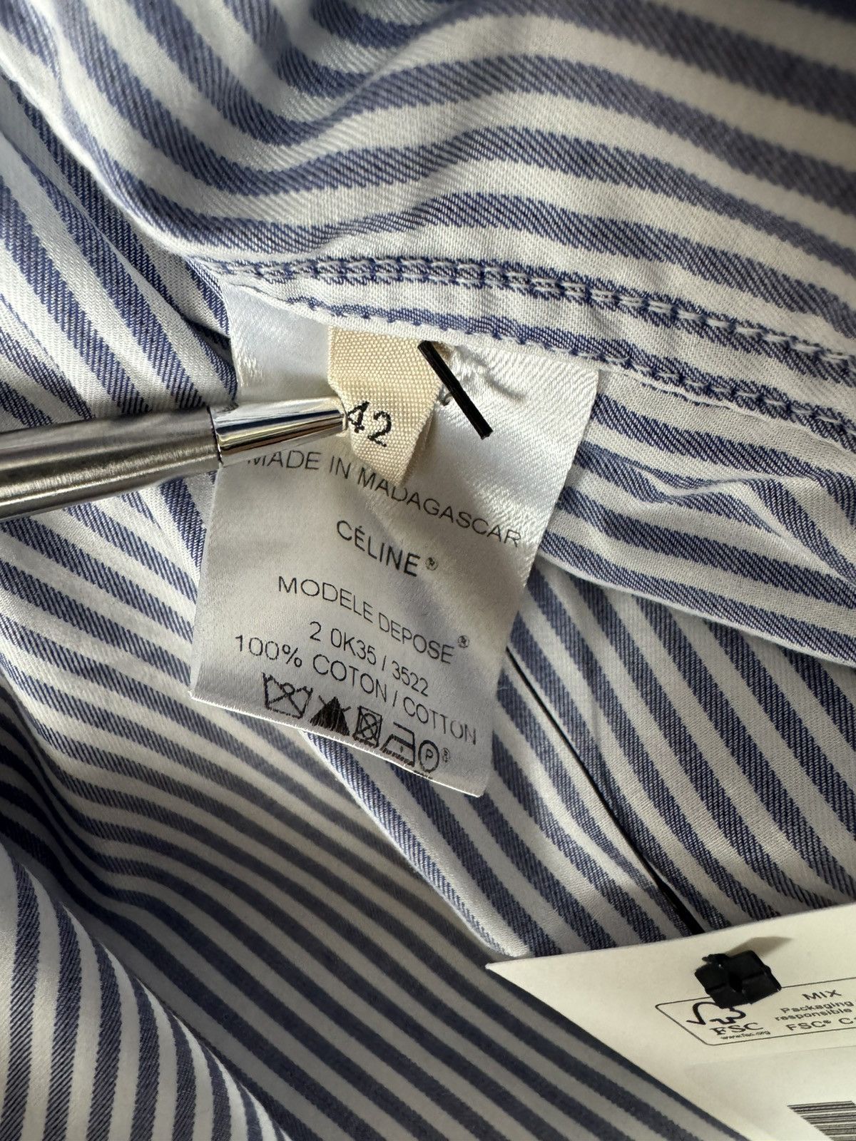 Celine Celine Colorblock Collared Shirt Size M / US 6-8 / IT 42-44 - 5 Thumbnail