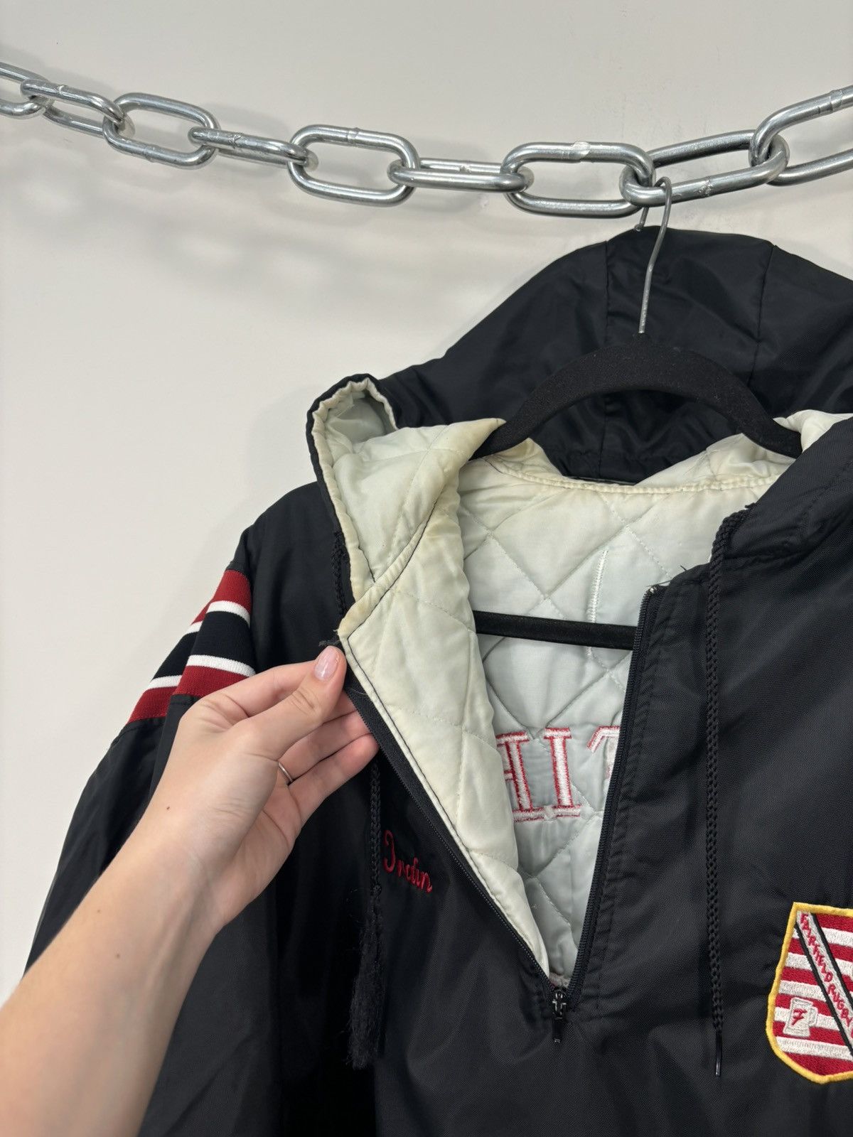 Delong Vintage 90s DeLong USA College Fairfield Rugby Anorak Jacket Size US XL / EU 56 / 4 - 15 Thumbnail
