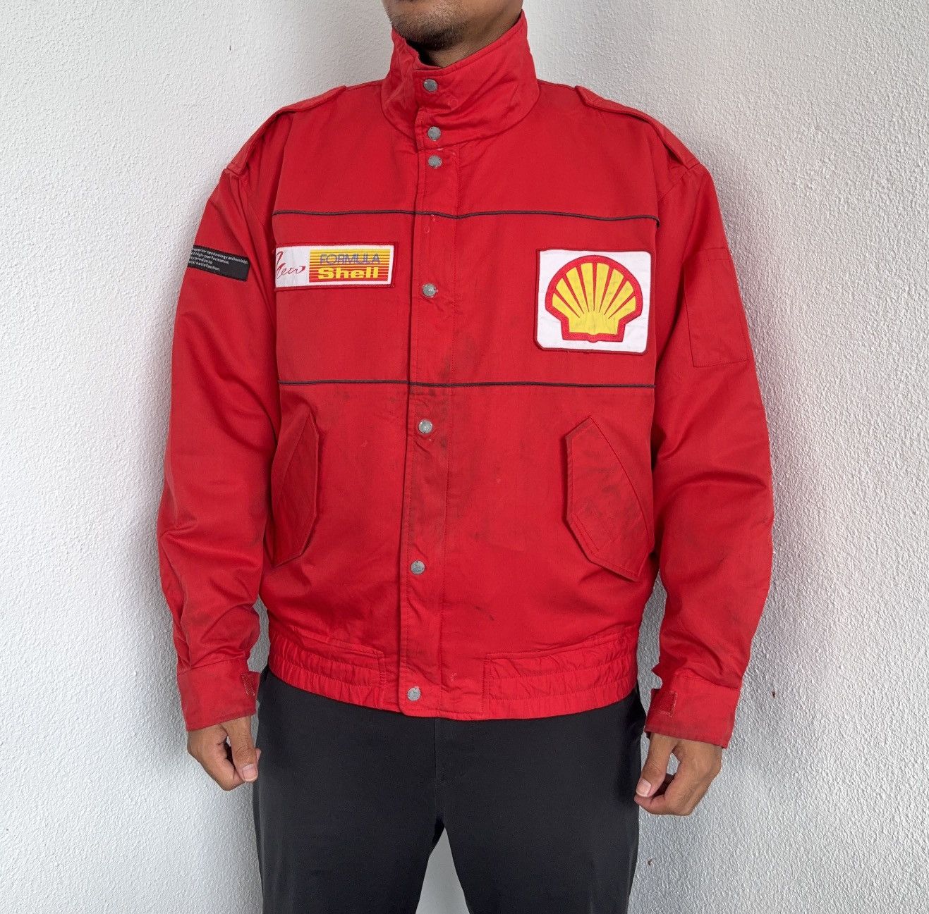 Ferrari Vintage Shell Formula Work F1 Red Jacket 🧥 Size US XL / EU 56 / 4 - 1 Thumbnail