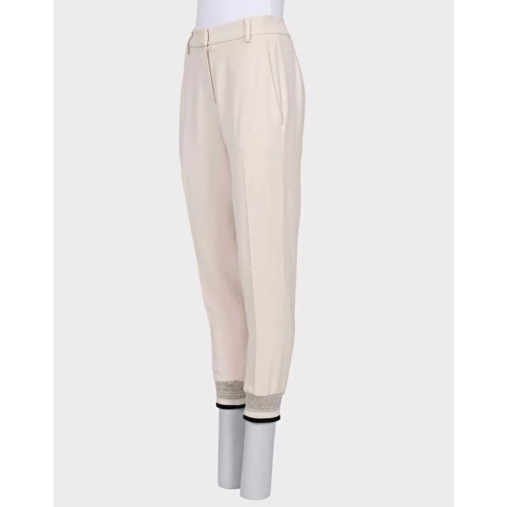 Brunello Cucinelli Brunello Cucinelli White Tapered Trousers - Size 42\M Size 28" / US 6 / IT 42 - 2 Thumbnail