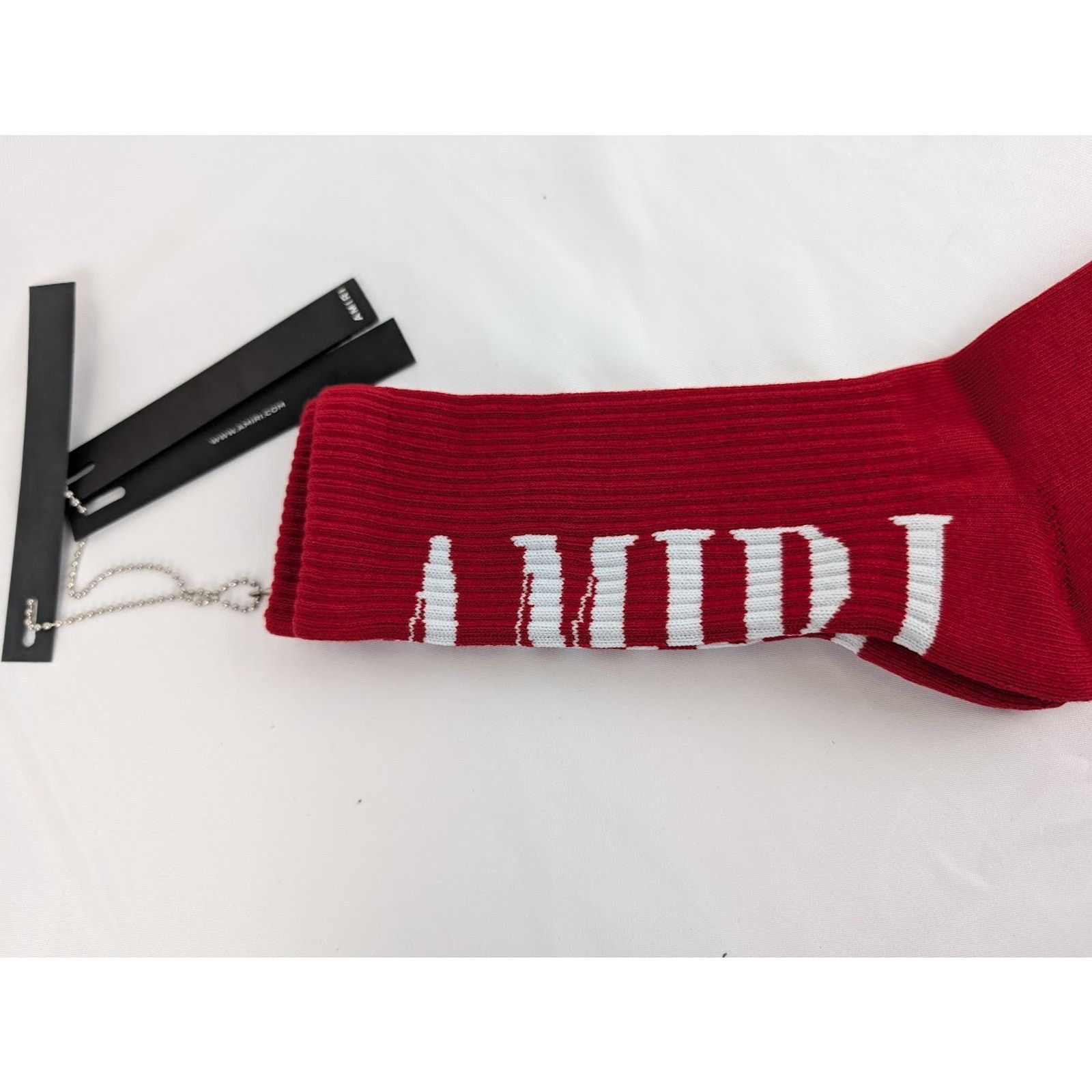 Amiri o1rshd1 Q:2/Size: 45-46 / Solid Amiri Core Logo Socks in Red Size ONE SIZE - 4 Thumbnail