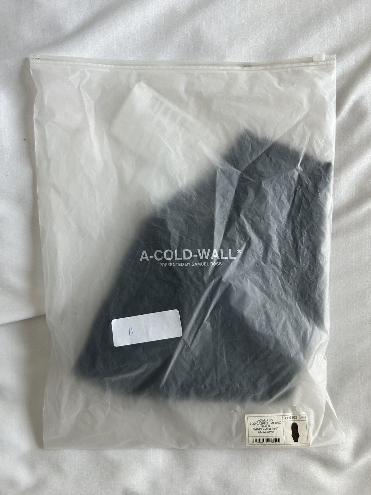 A-COLD-WALL* A Cold Wall Logo Knit Balaclava Wool ACW Size ONE SIZE - 6 Thumbnail