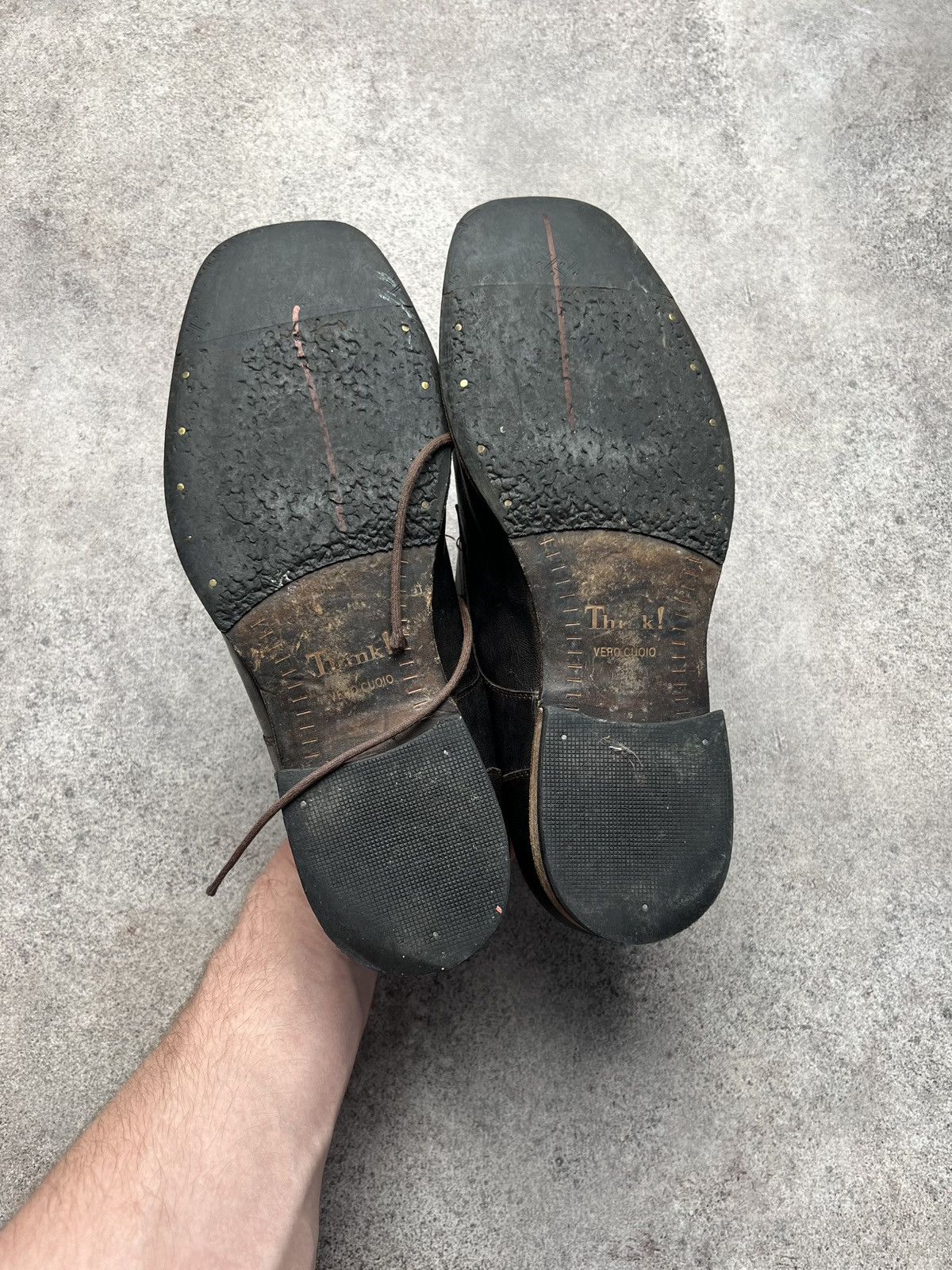 Vintage Vintage leather ugly faded shoes Size US 7.5 / EU 40-41 - 7 Thumbnail