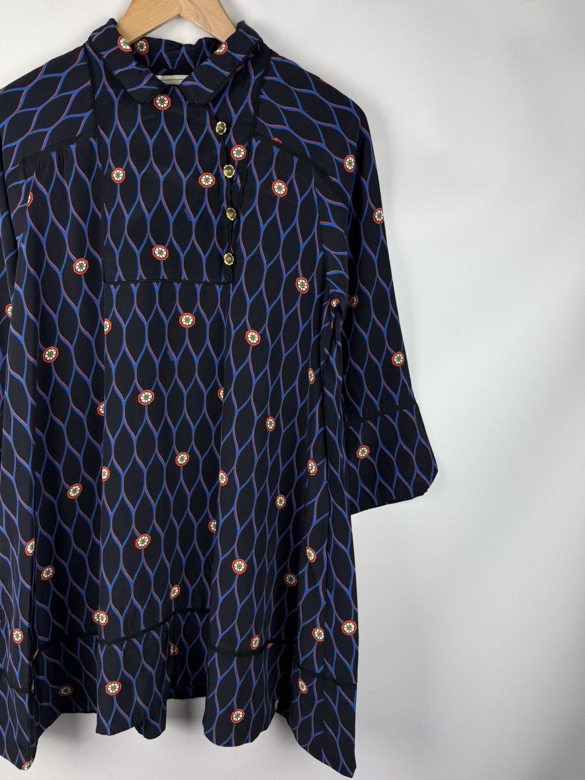 Kenzo Kenzo H&M Ladies Patterned Lagenlook Silk Tunic Blouse Dress Size L / US 10 / IT 46 - 3 Thumbnail