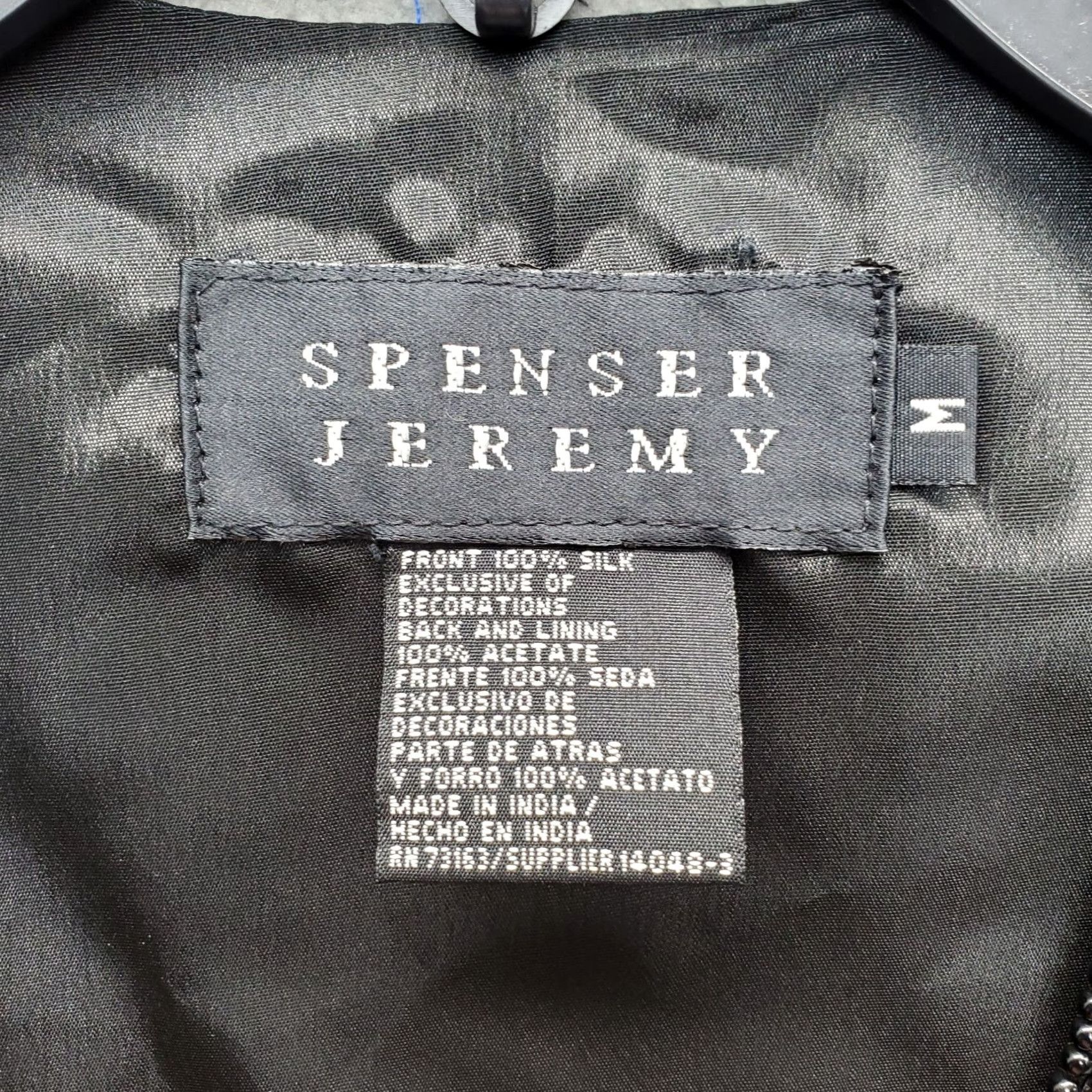 Vintage Spenser Jeremy Formal Vest Womens Size M Black Silk Beaded Sequin Button Front Size M / US 6-8 / IT 42-44 - 6 Thumbnail