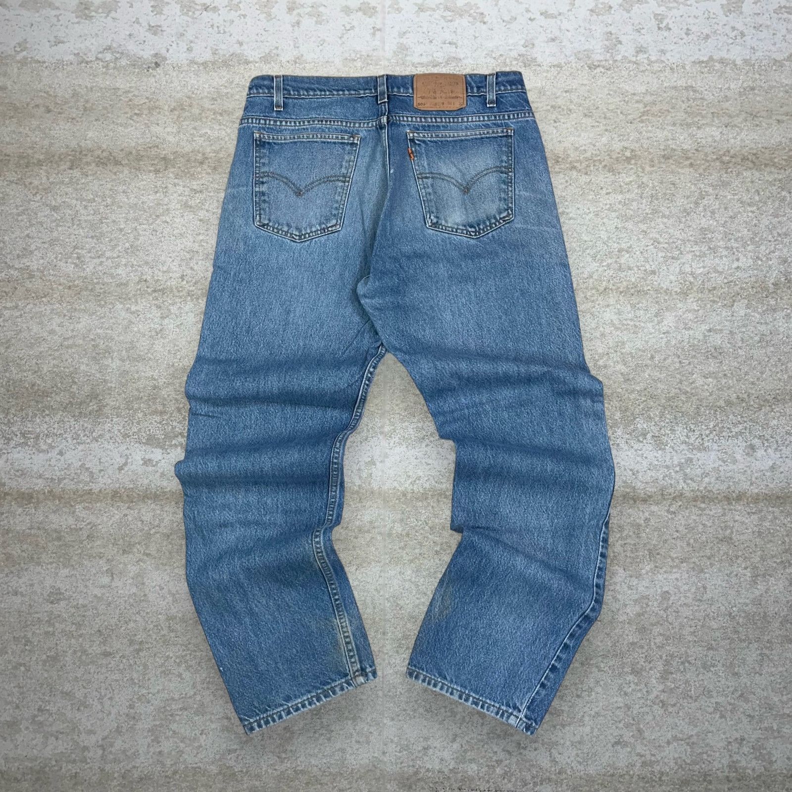 Image of Vintage Orange Tab Levis Jeans 505 Made In Usa 90's in Blue, Men's (Size 36)