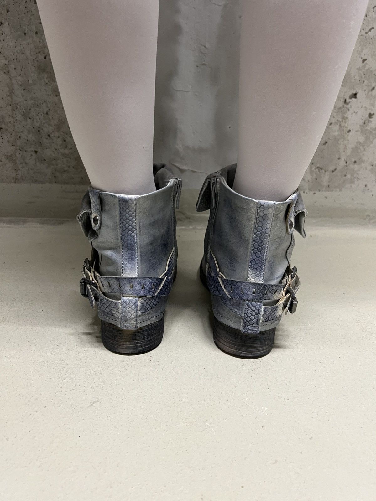 Vintage Avant Garde Faded Leather Boots Size US 8 / IT 38 - 3 Thumbnail