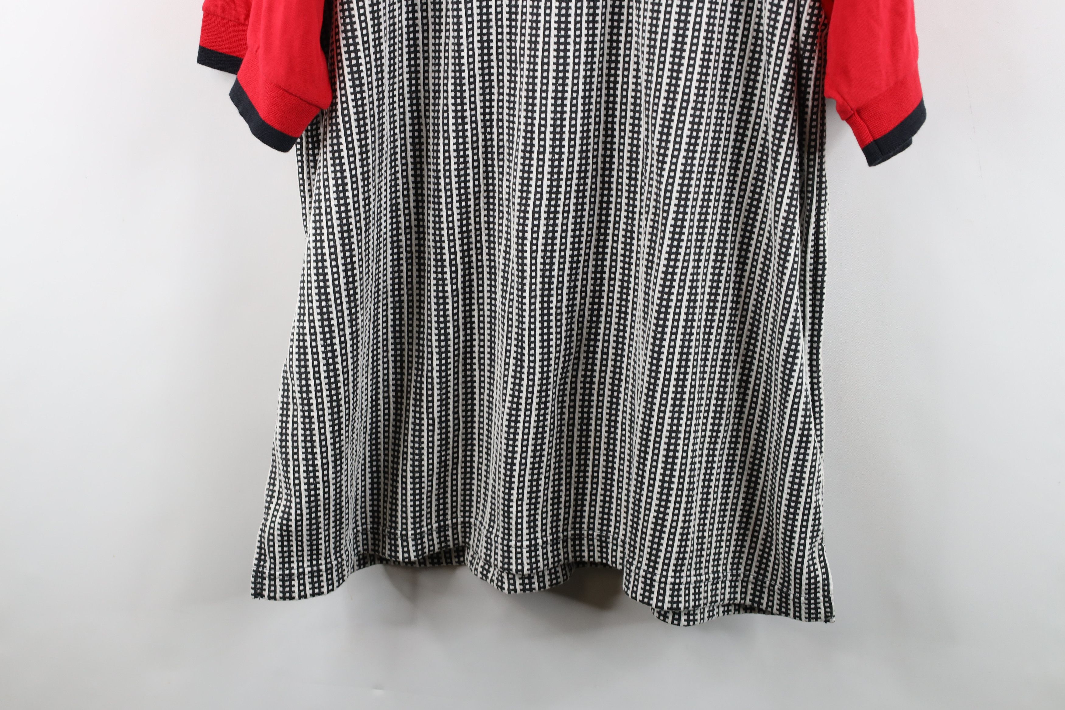 Vintage Deadstock Vintage 90s Streetwear Striped Baggy Half Zip Polo Size US L / EU 52-54 / 3 - 13 Thumbnail